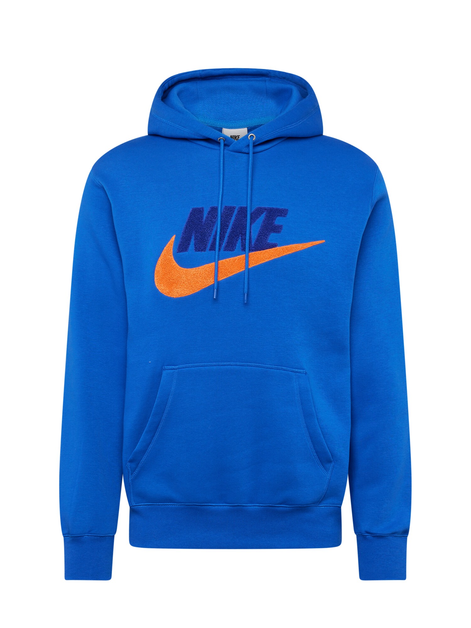 Nike Sportswear Mikina 'CLUB'  modrá / kobaltovomodrá / tmavooranžová