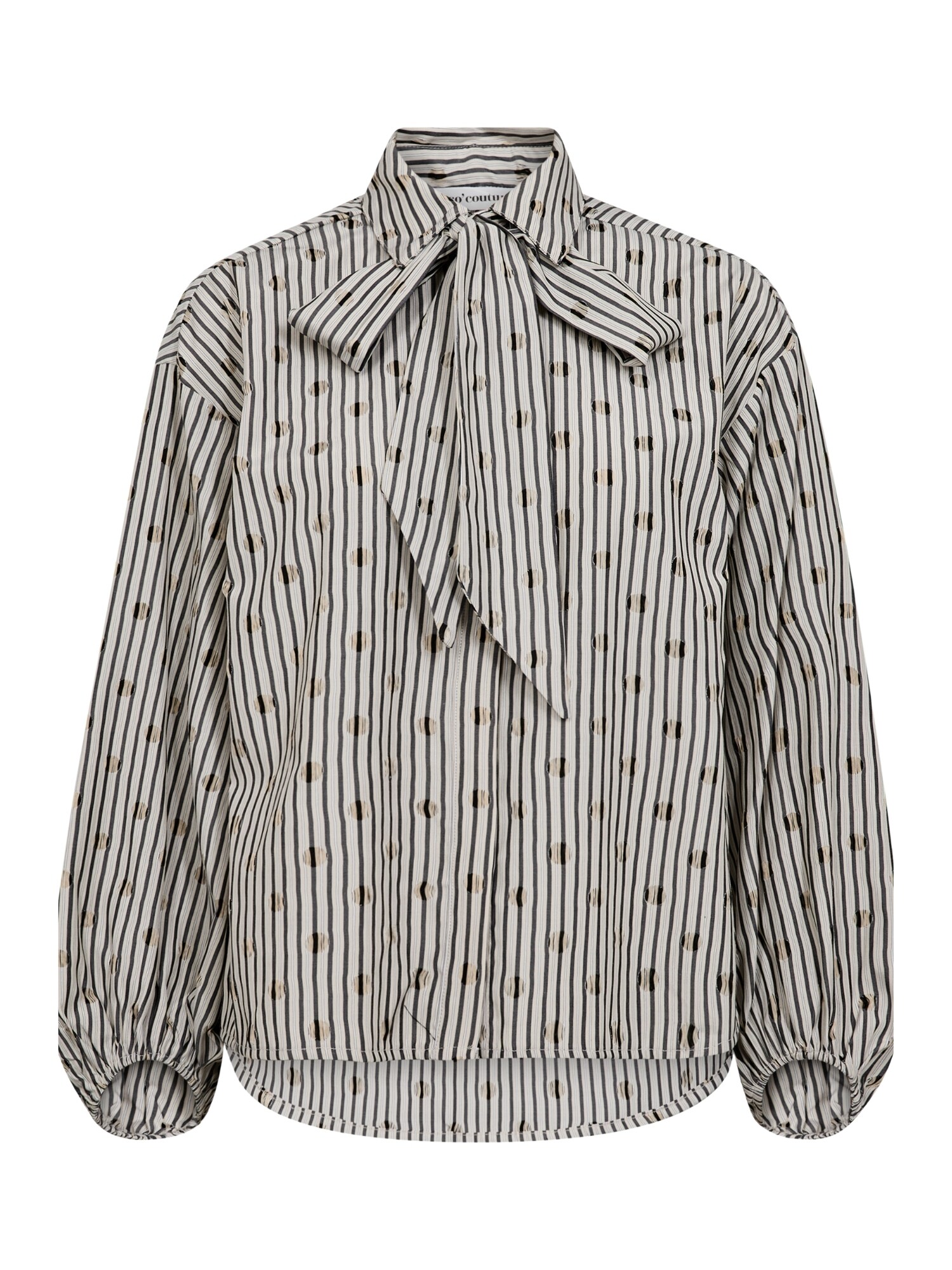 co'couture Bluză 'Trixie'  crem / gri