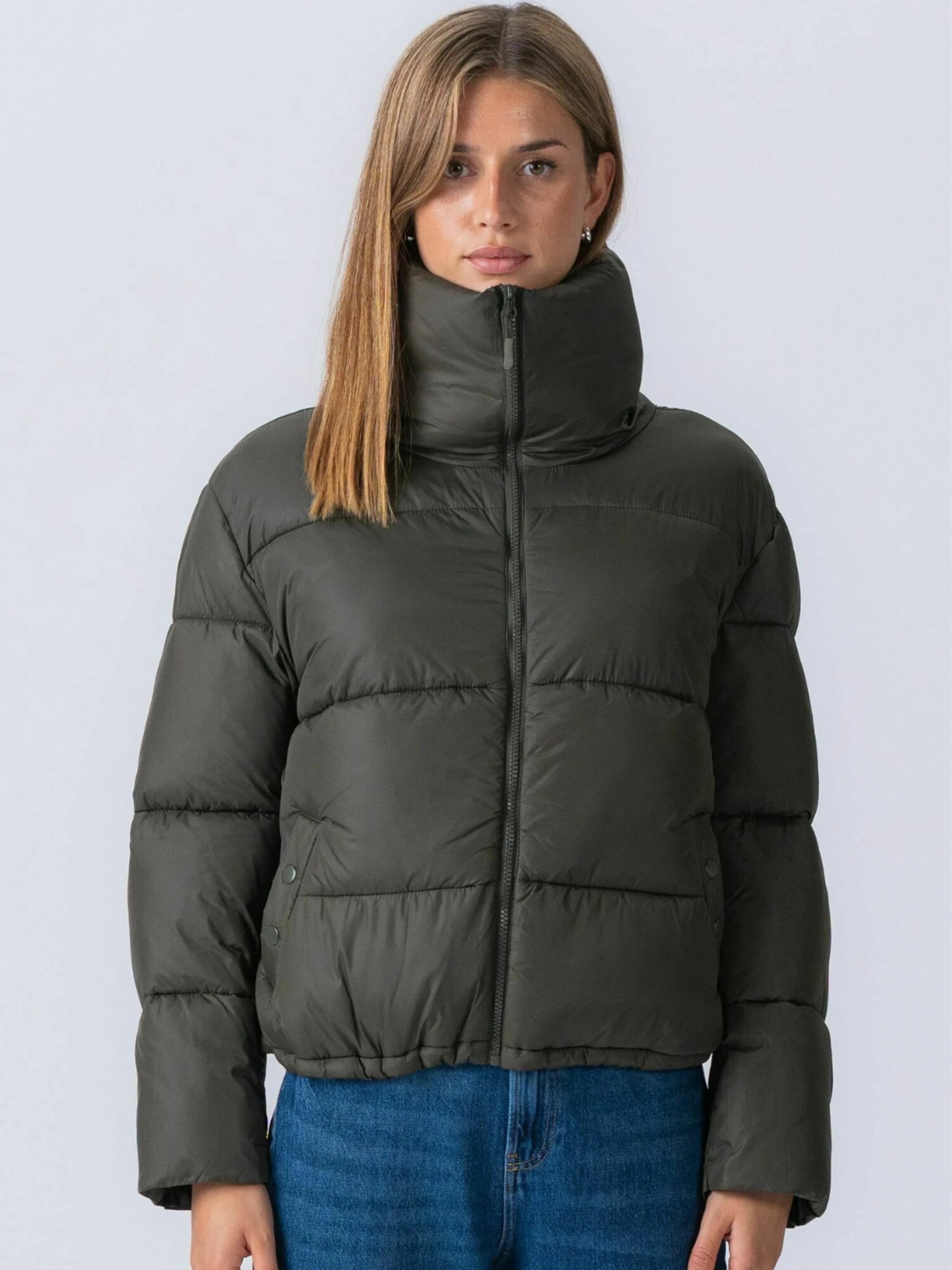 TEESHOPPEN Geacă de iarnă ' Short Puffer '  oliv