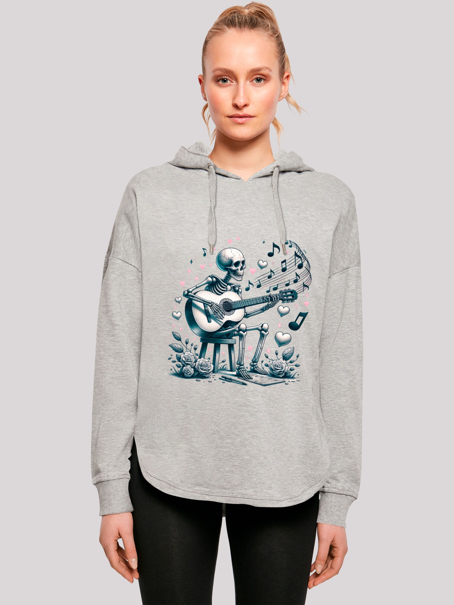 Thumbnail - F4NT4STIC Sweatshirt Skelett spielt Gitarre, Musik, Liebe