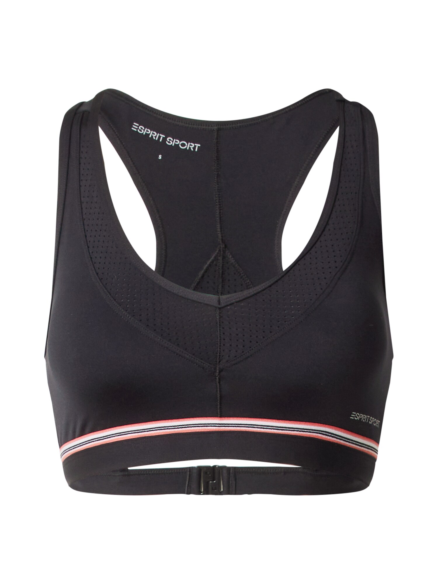 ESPRIT SPORT Sportinio bikinio viršutinė dalis juoda / rožių spalva