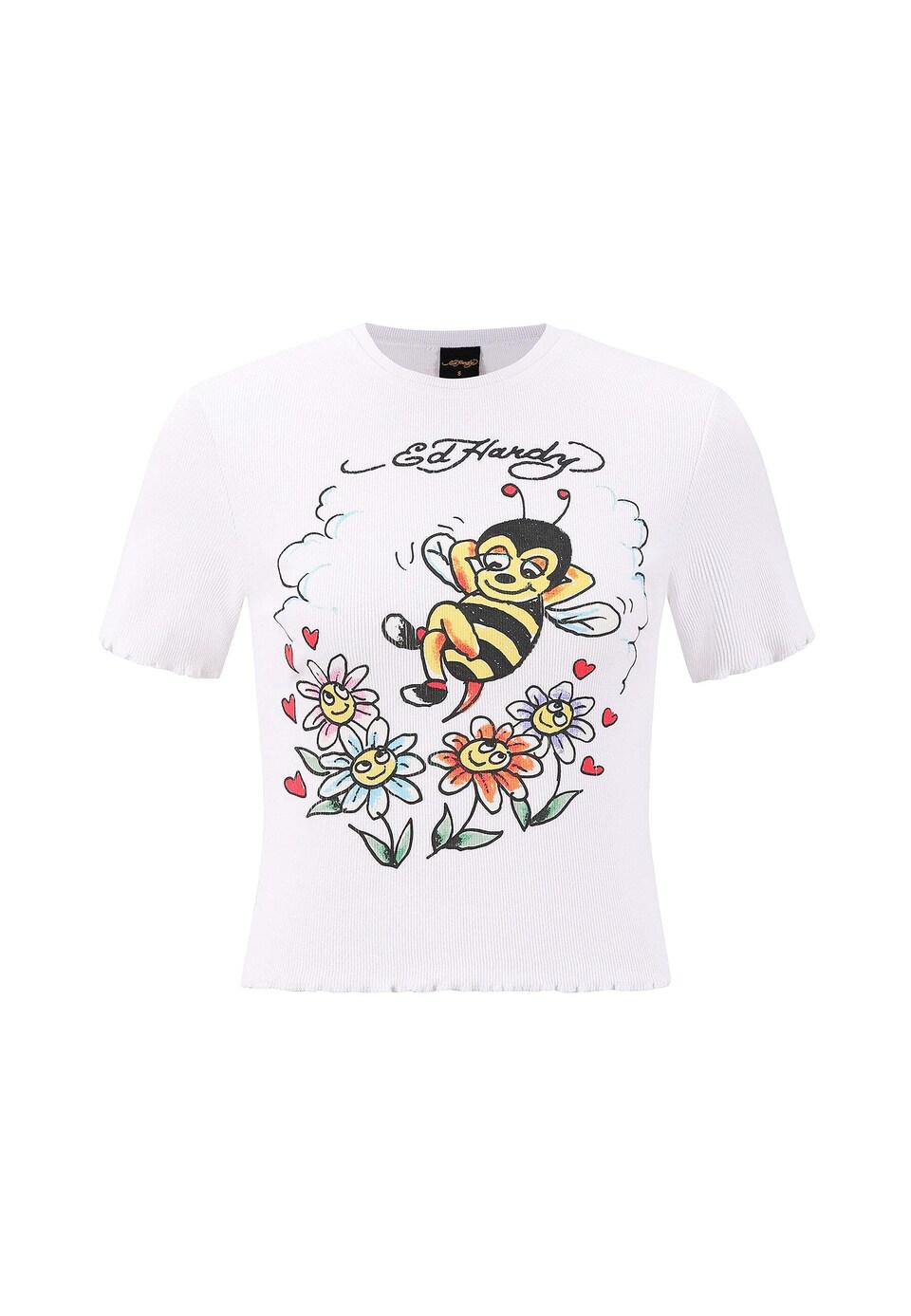 T-shirt 'Biene' gul / orange / svart
