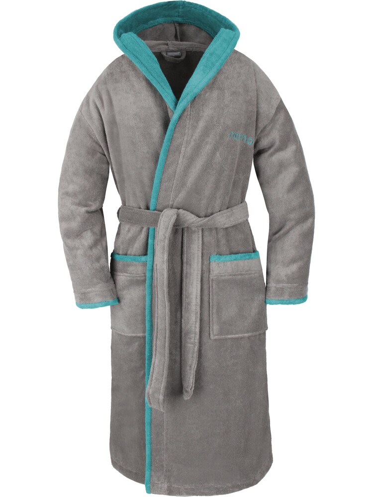 normani Bademantel 'Rob' Damen Größe XXL grau / jade