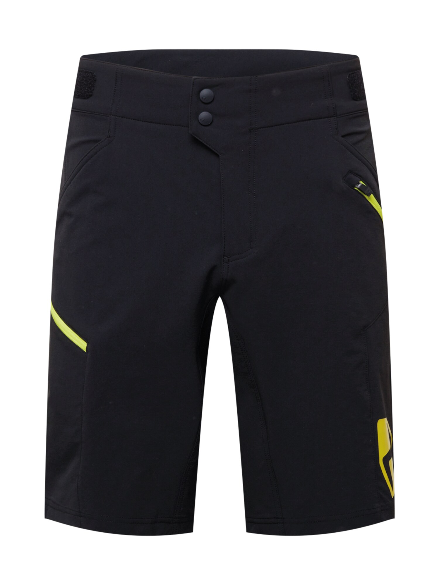 ZIENER Sportinės kelnės 'NONUS' juoda / neoninė geltona