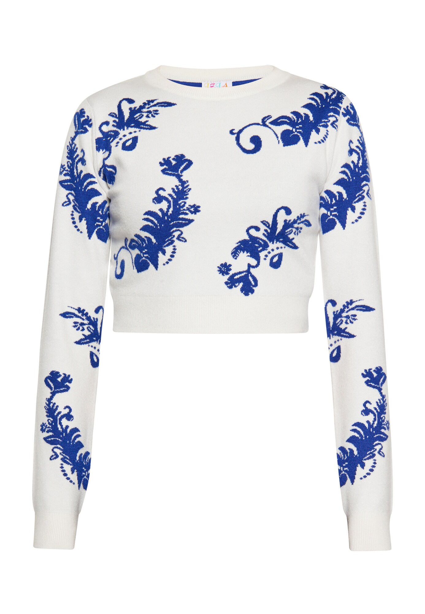 IZIA Pulover  albastru / alb lână