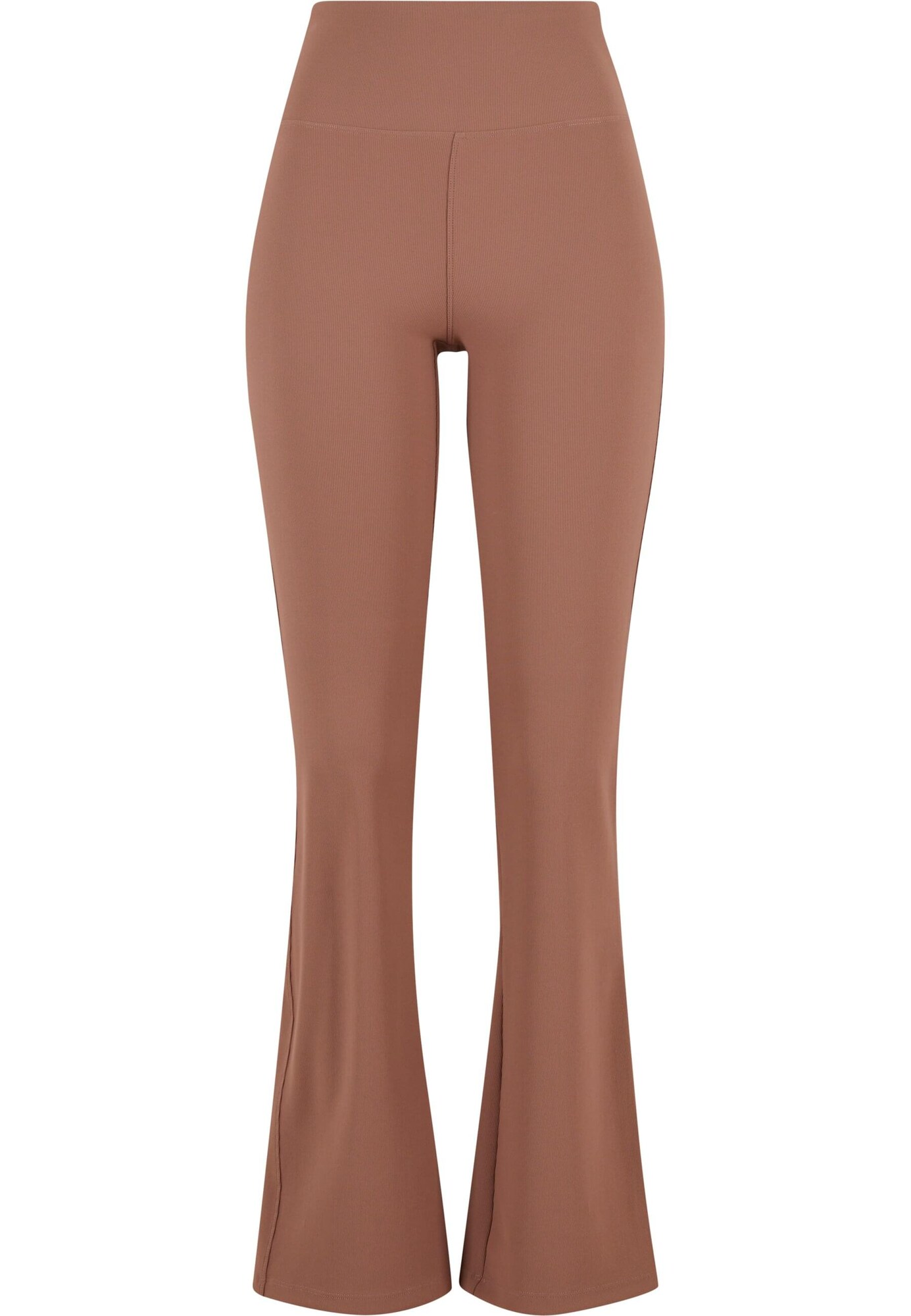 Urban Classics Leggings  Ladies Flared Leggings Rib   maro deschis