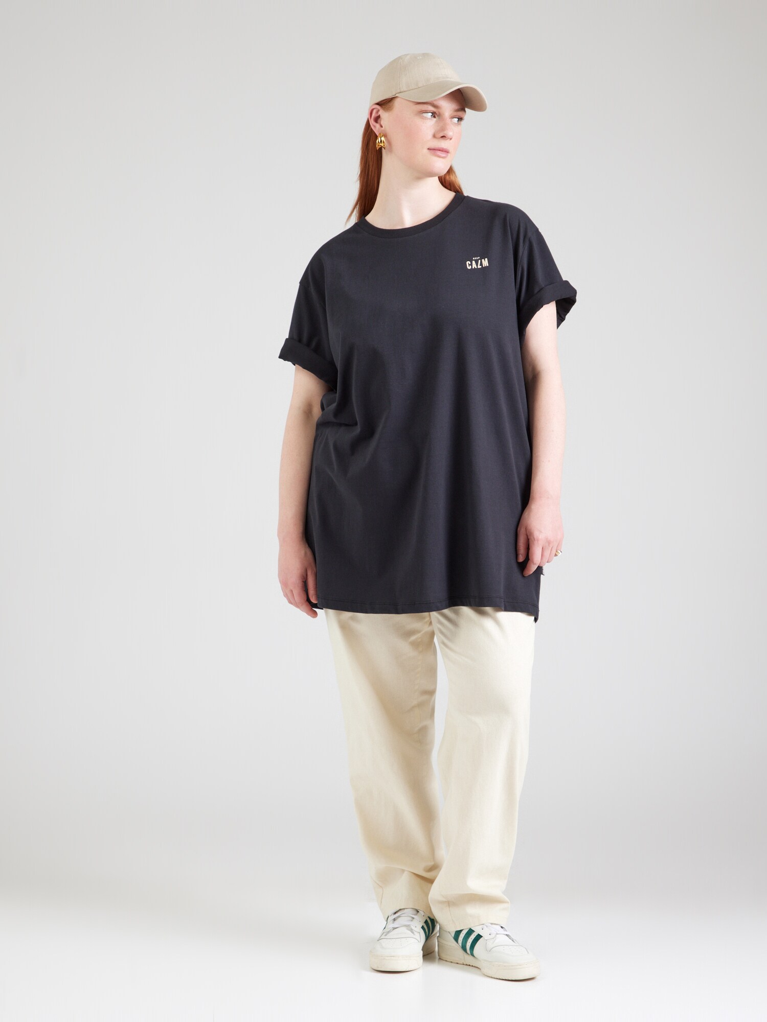 Blend Big Oversize póló  ekrü / fekete termék 2. képe