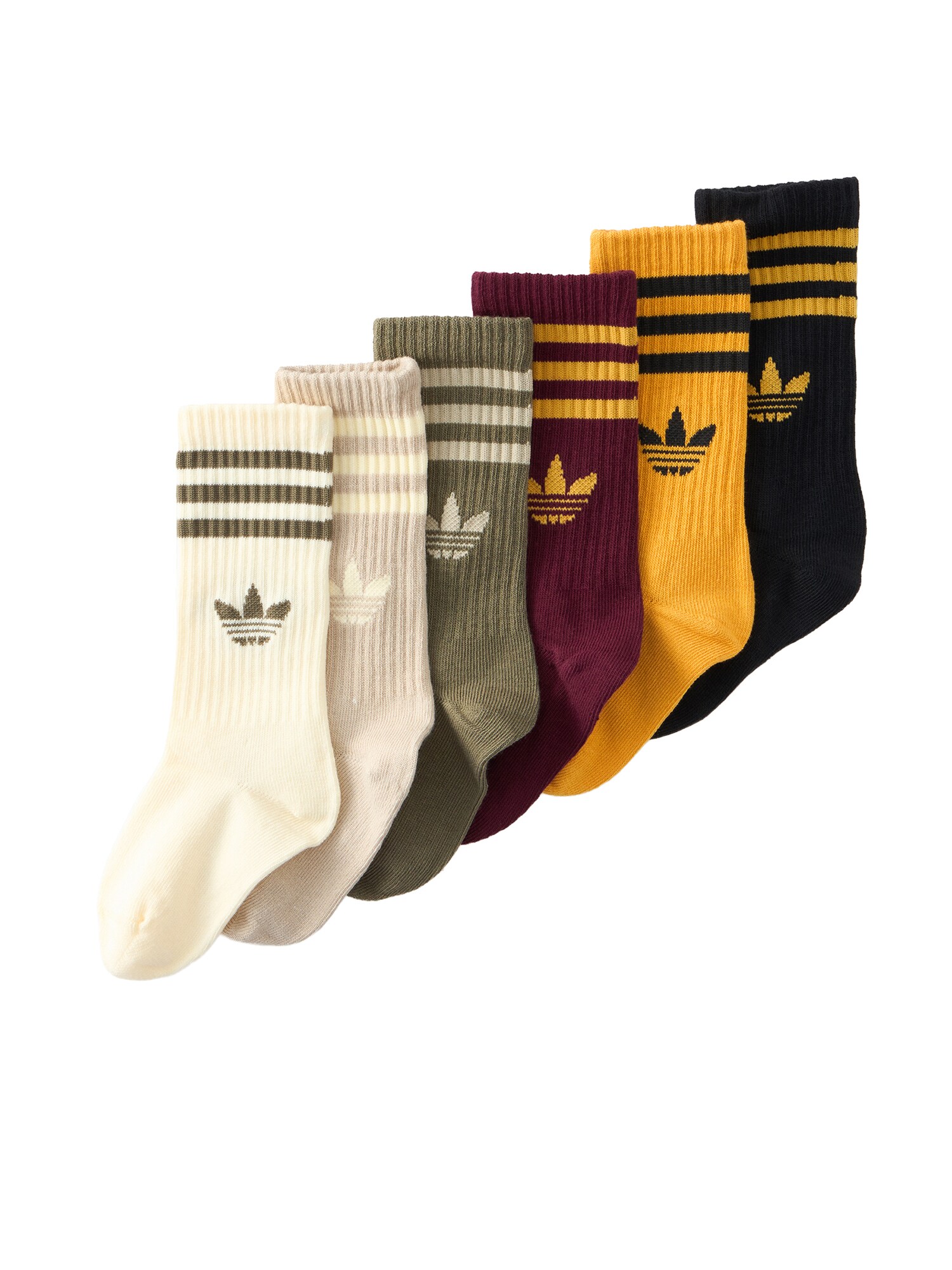 ADIDAS ORIGINALS Ponožky  nebielená / námornícka modrá / zlatá žltá / olivová / rubínová / prírodná biela