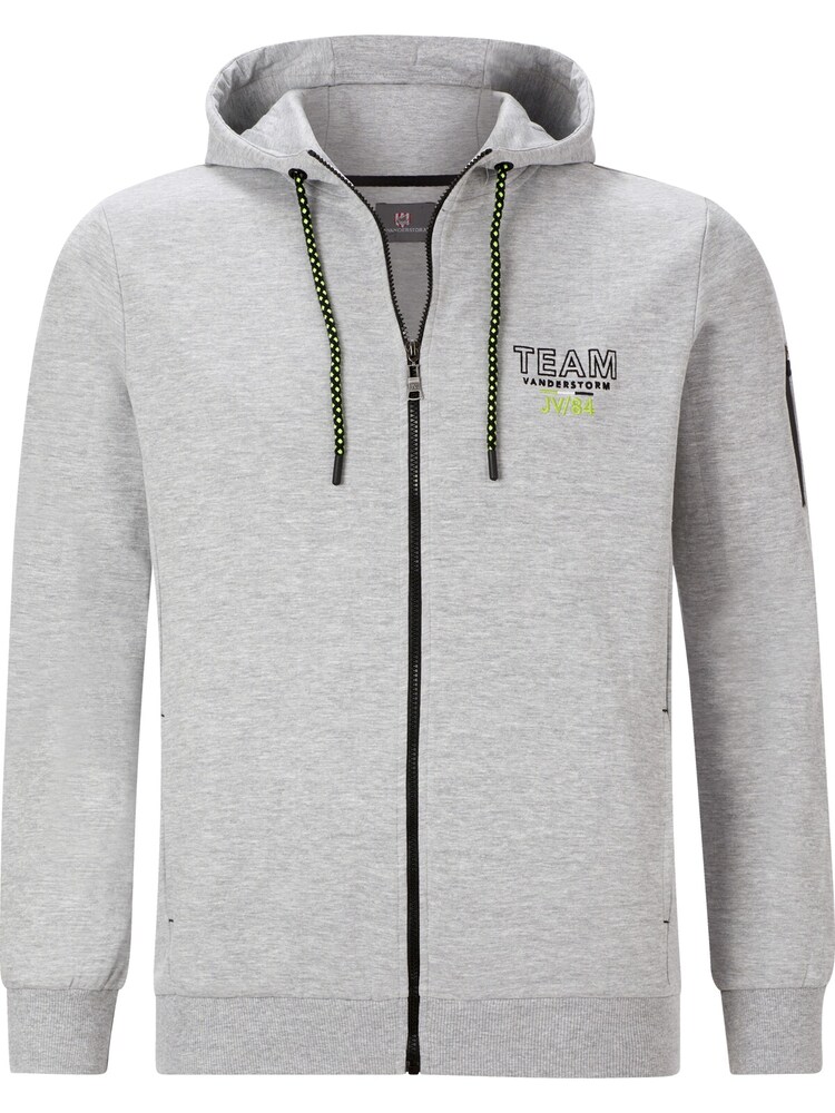 Jan Vanderstorm Sweatjacke ' Odgrim ' Herren Größe 5XL graumeliert / schwarz