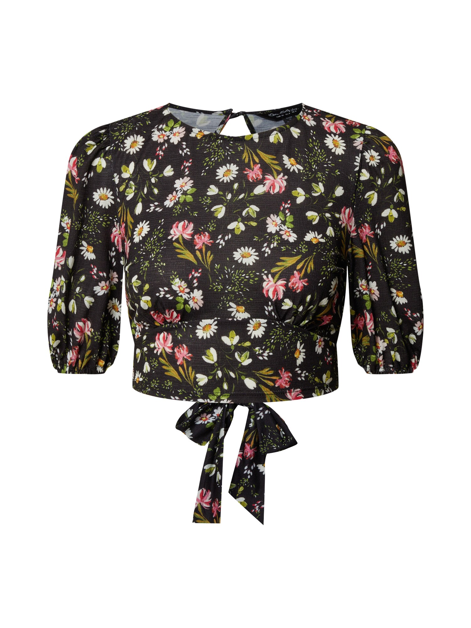 Miss Selfridge Marškinėliai 'Open Back Top'  juoda / mišrios spalvos