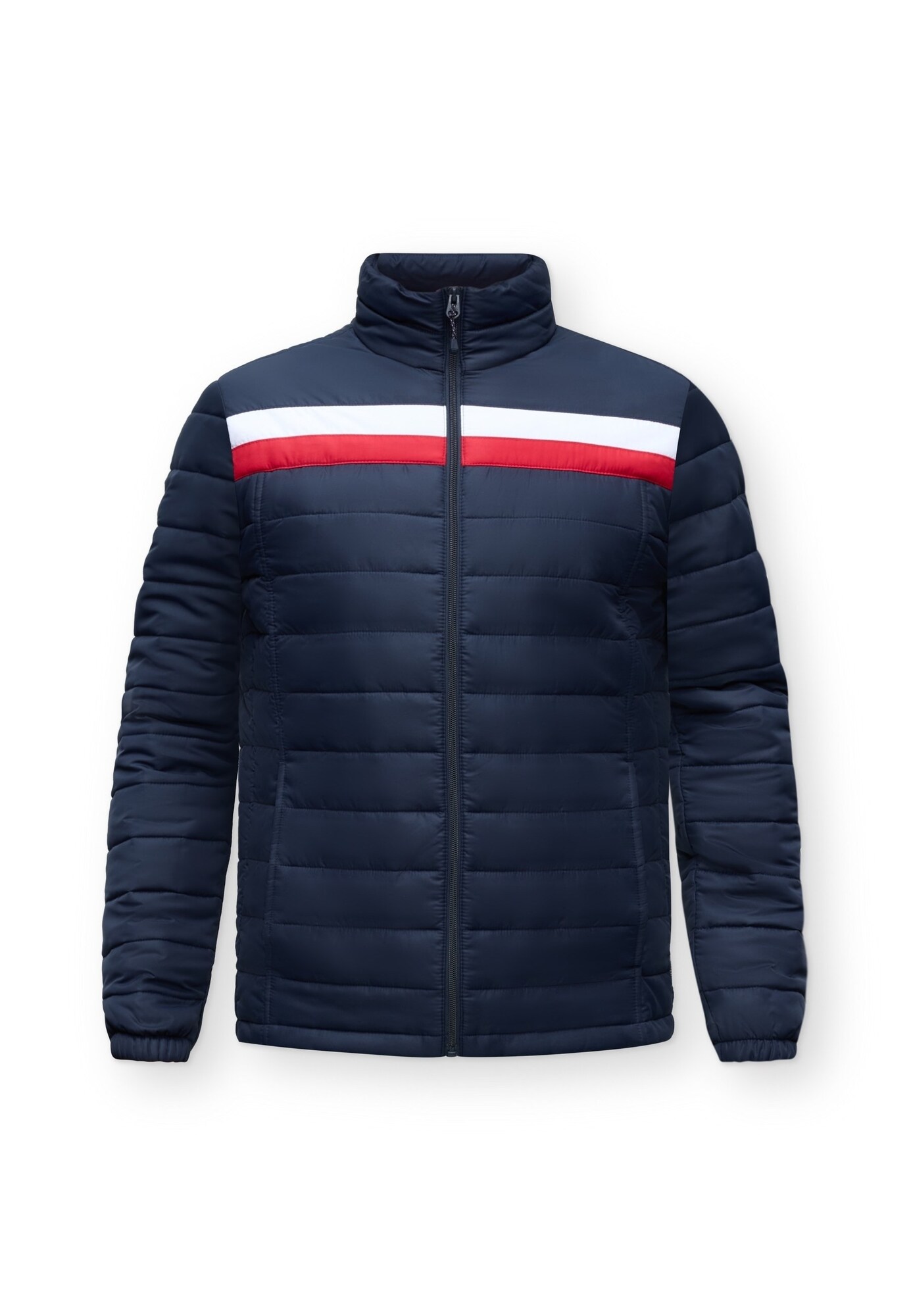 JJ Rebel Geacă de primăvară-toamnă JREBCOAST bleumarin / roșu / alb