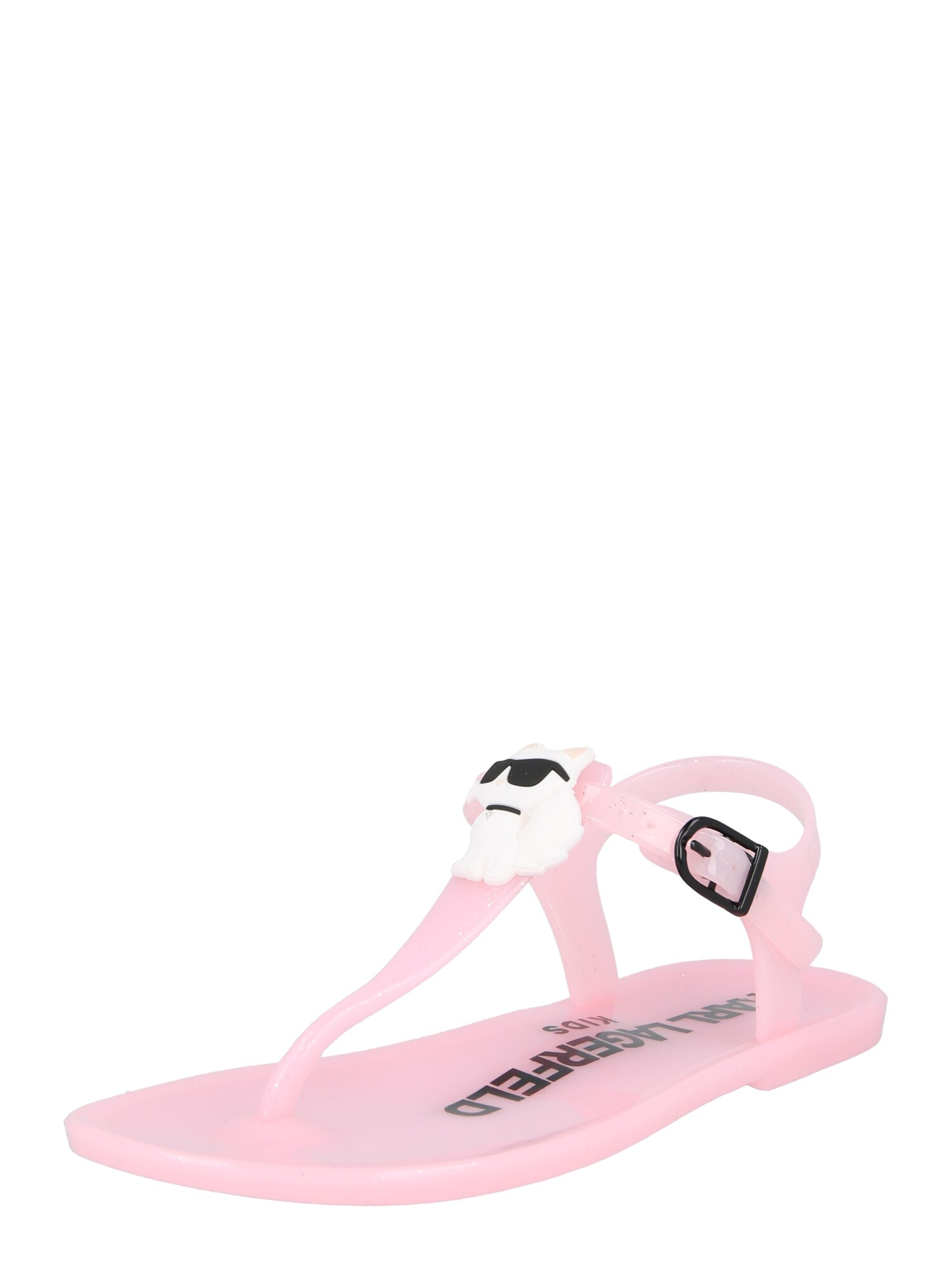 Karl Lagerfeld Sandale  roz / negru / alb