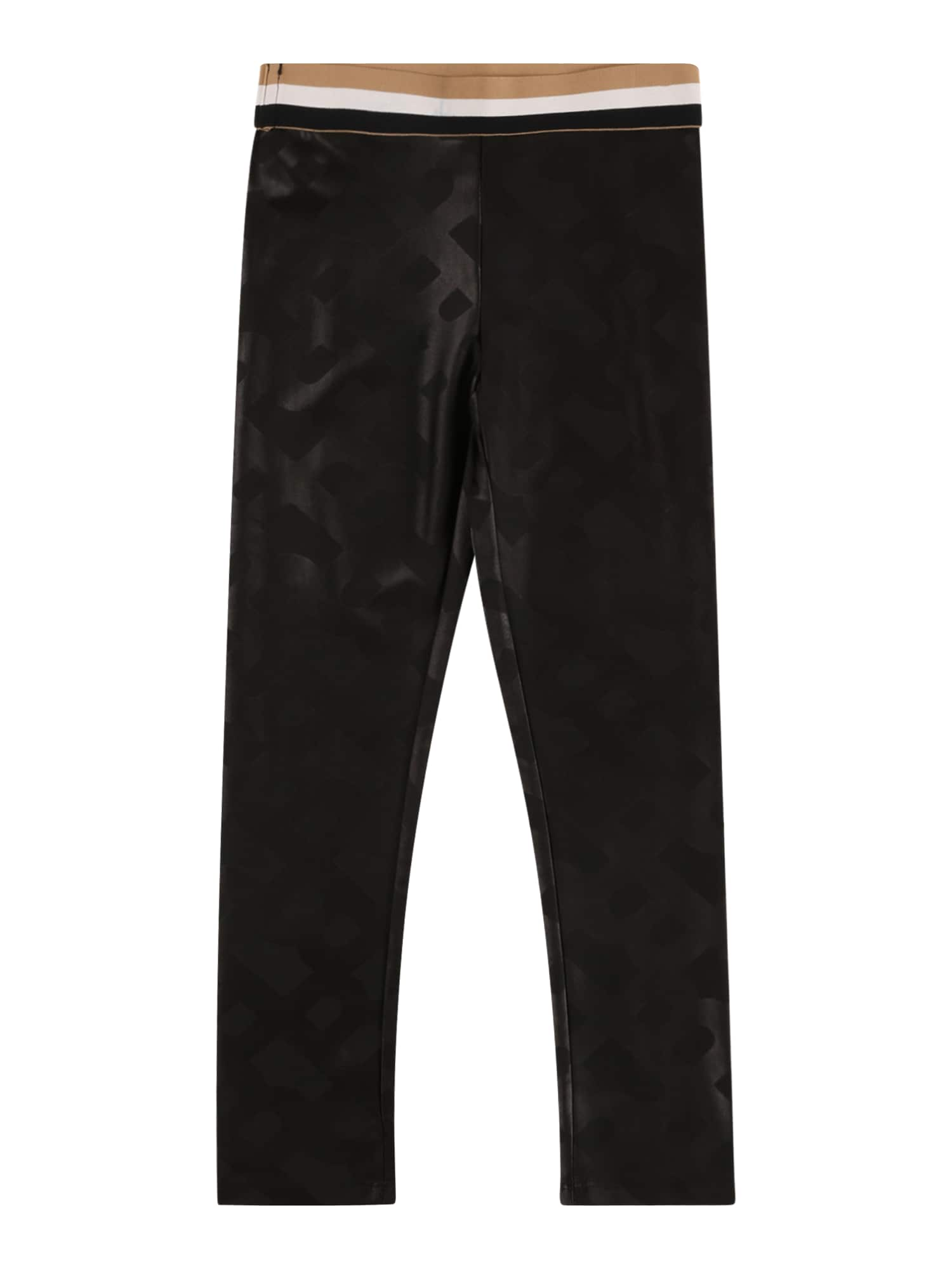 BOSS Kidswear Leggings  bege escuro / preto / branco