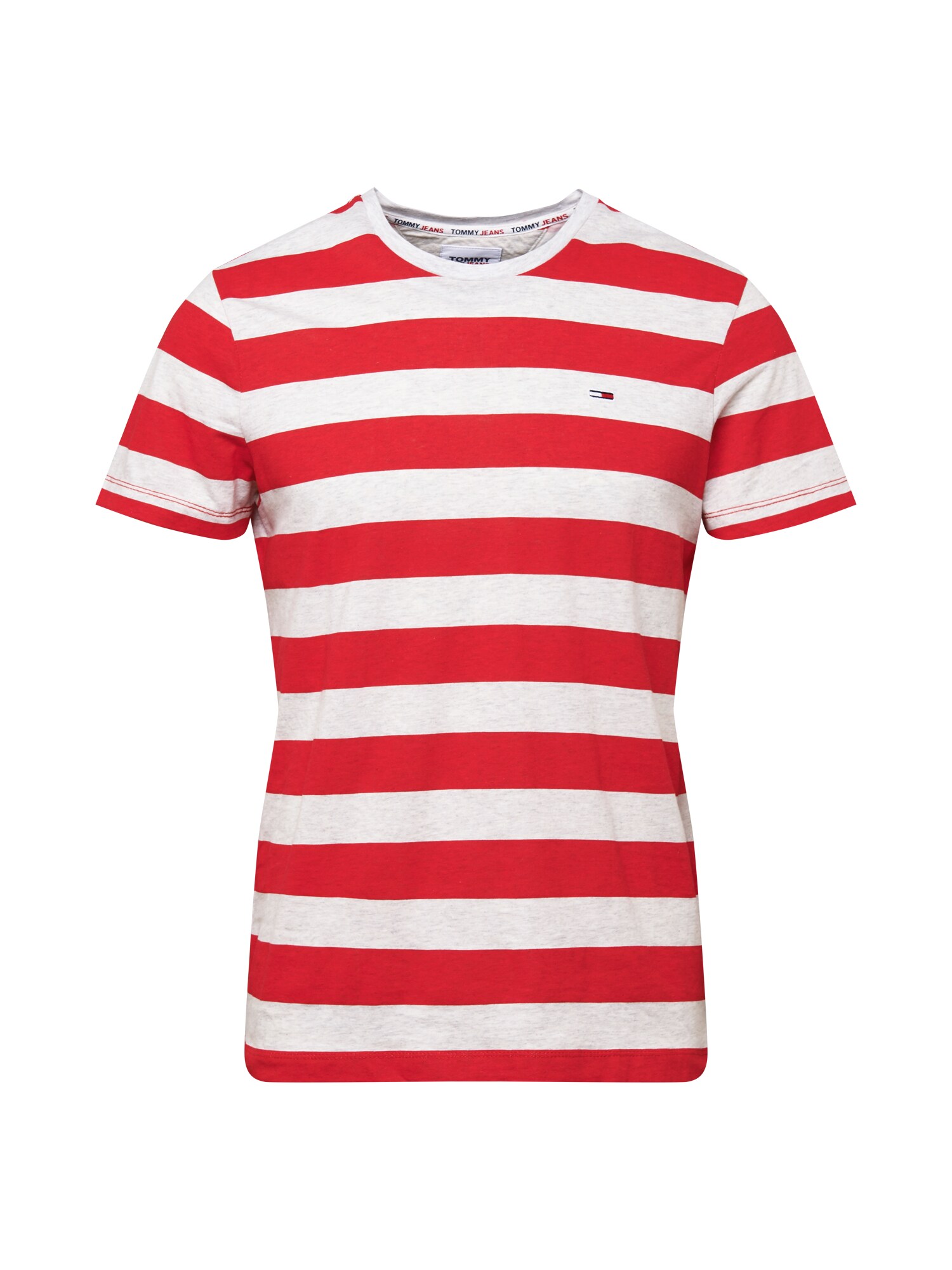 Tommy Jeans Marškinėliai 'HEATHER'  balta / raudona