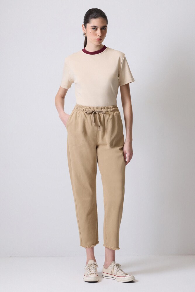 Touche Prive T-Shirt Damen Größe S beige / weinrot