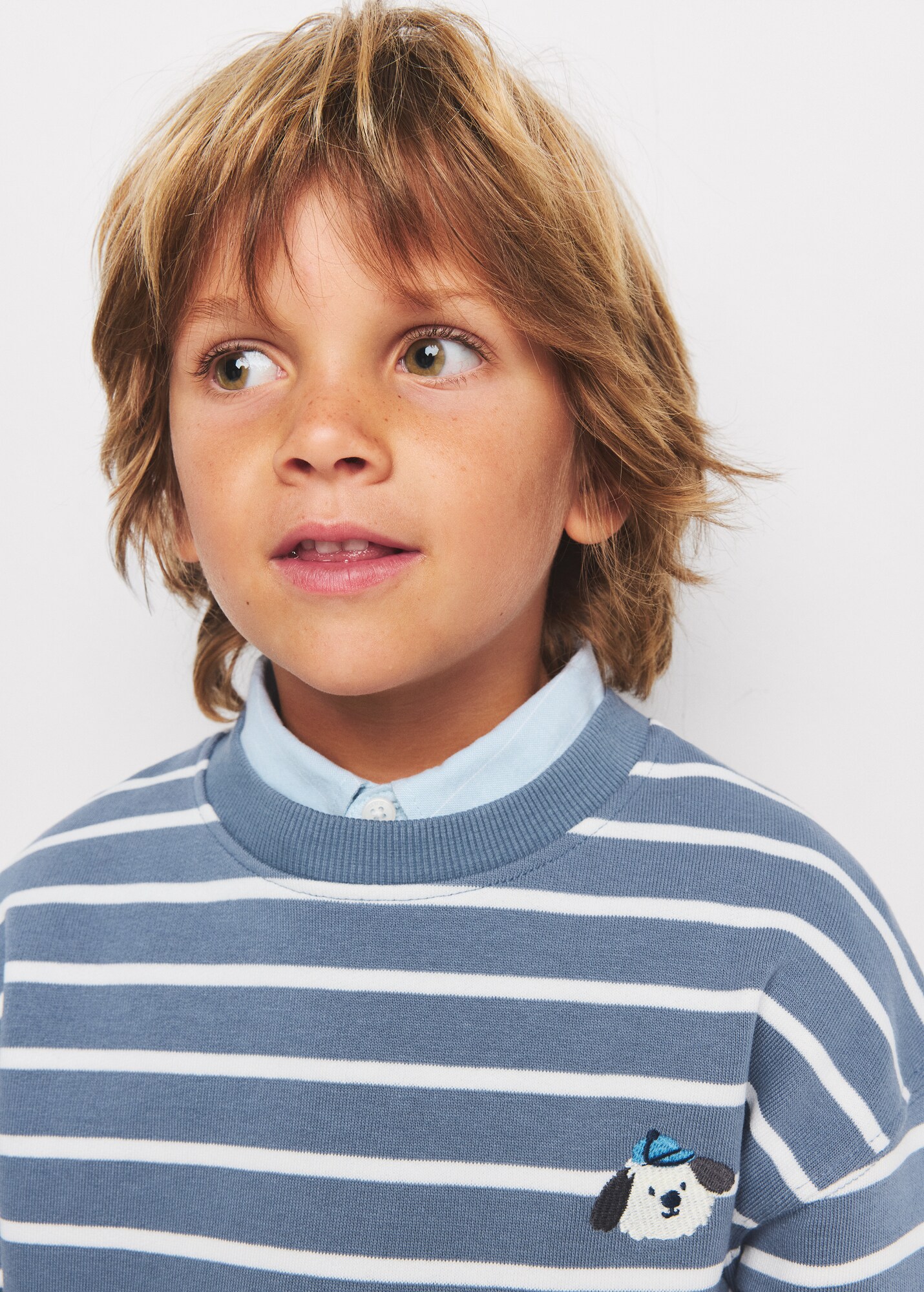 MANGO KIDS Sveter  opálová / biela (obrázok 5)