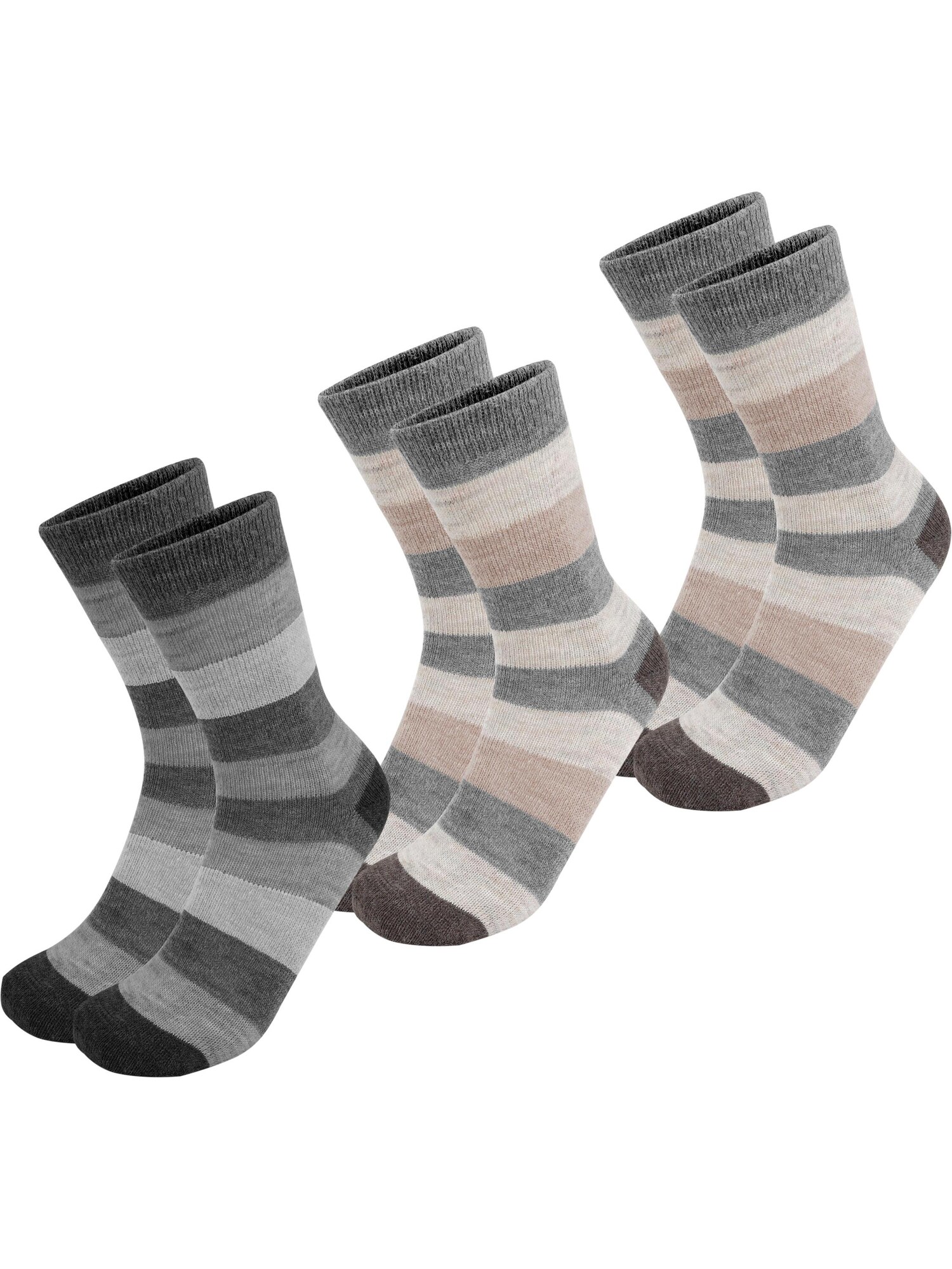 normani Calcetines beige / gris / negro