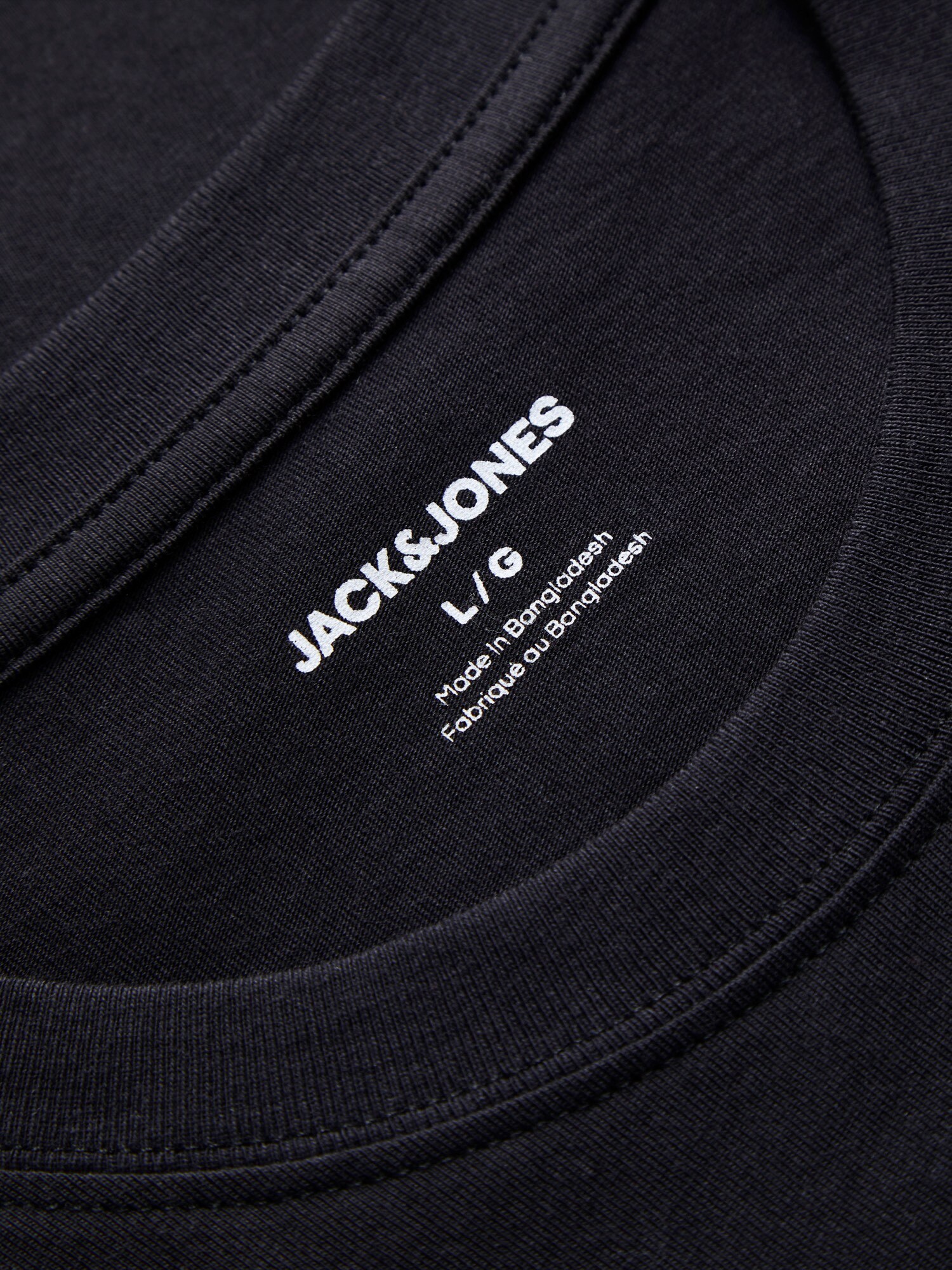 JACK & JONES Tričko 'JJBOYE'  čierna / biela (obrázok 3)