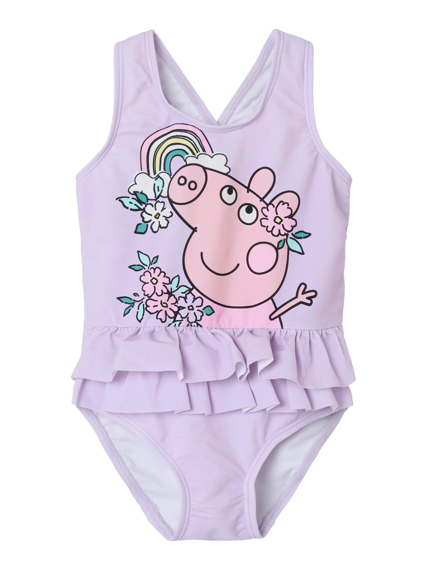 NAME IT Fürdőruhák 'NMFMiri Peppa'  pasztellsárga / világoslila / rózsaszín / fehér akciós termékkép 1