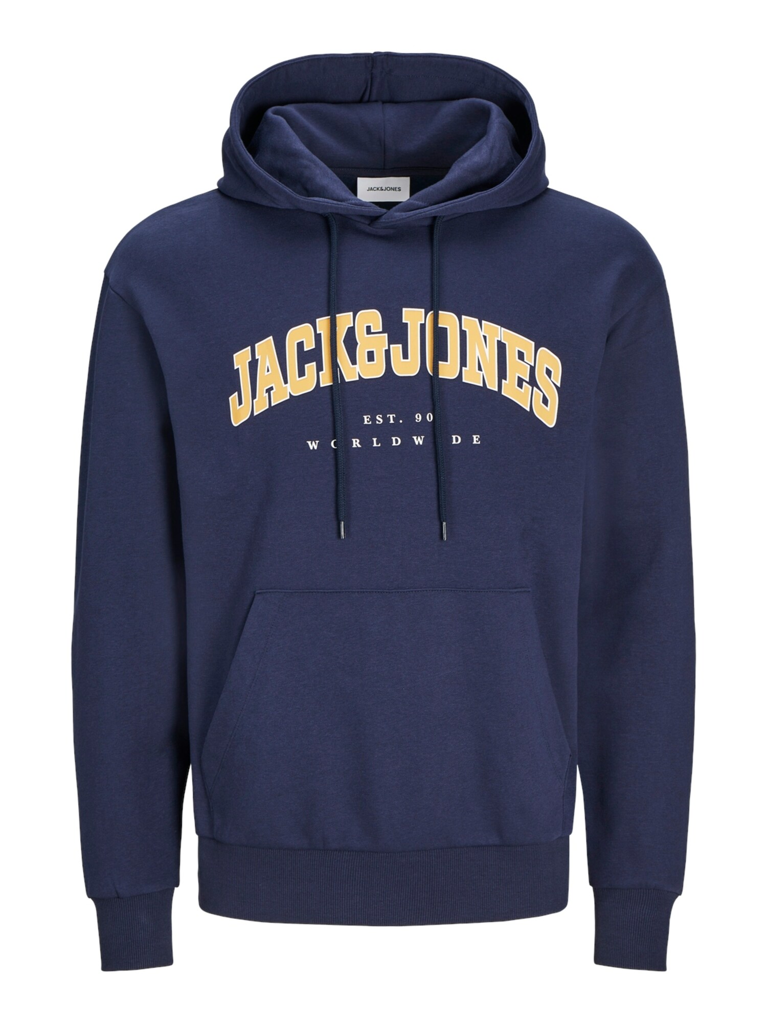 JACK & JONES Mikina 'JJECALEB'  námornícka modrá / citrónová / biela