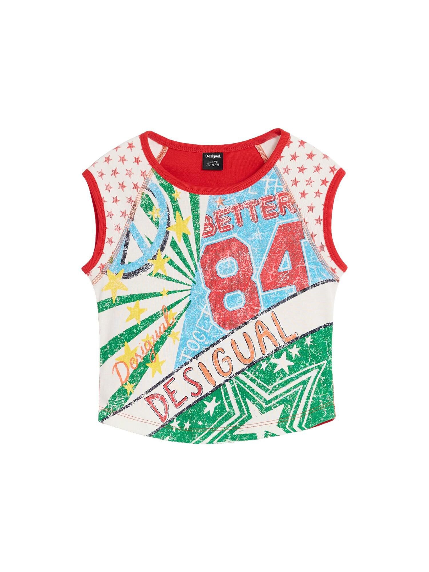 Desigual Tricou  galben / verde / roșu / alb