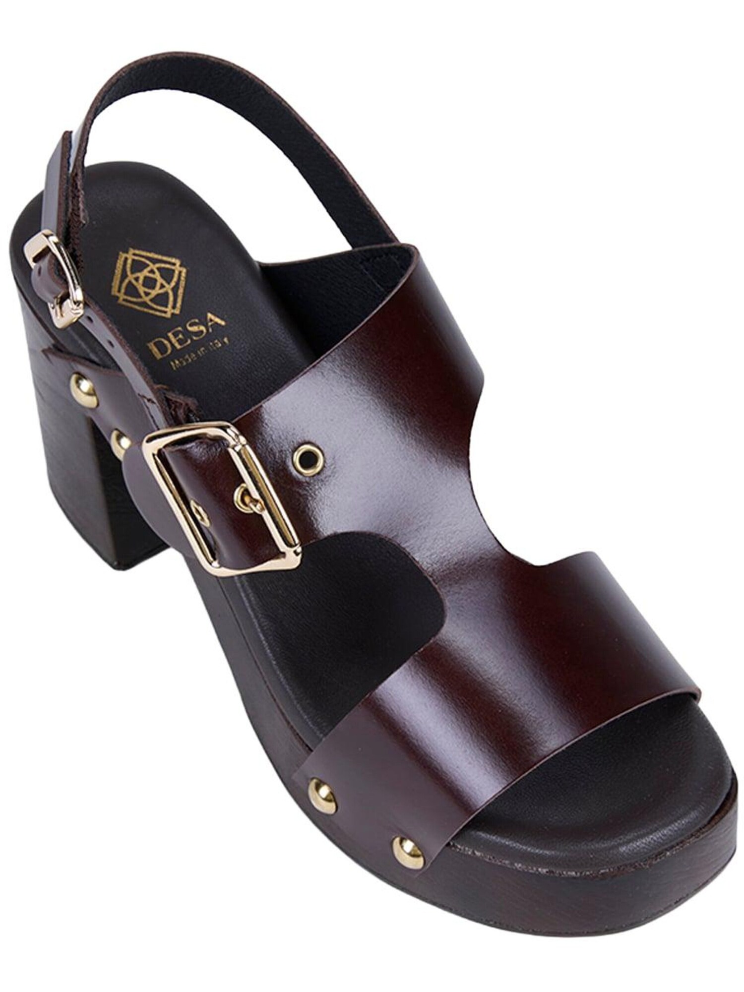 Desa Sandalen Met Riem 'Plateau-Sandalen' Bruin