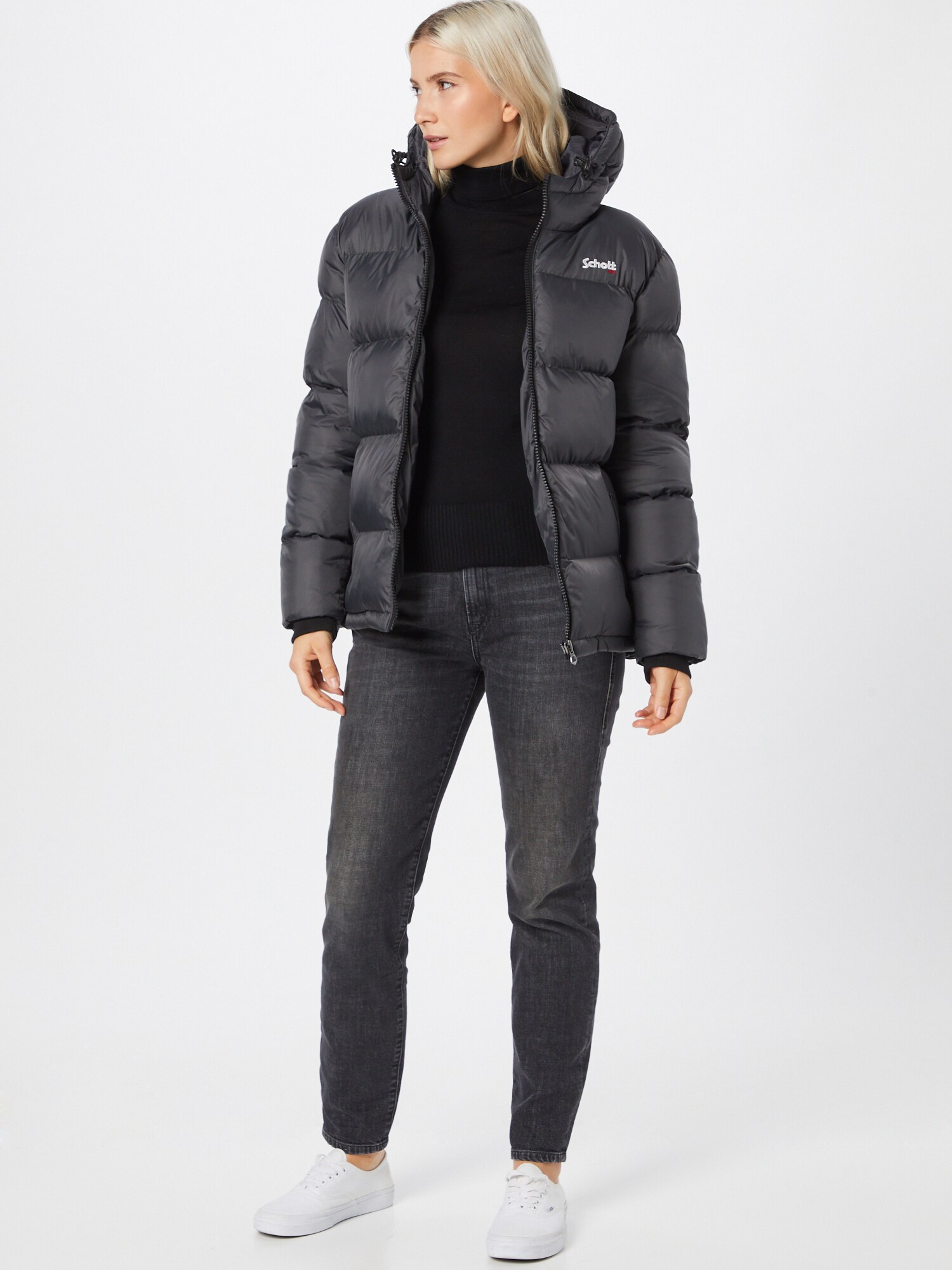 Schott NYC Chaqueta de entretiempo 'Idaho 2'  negro – imagen 4