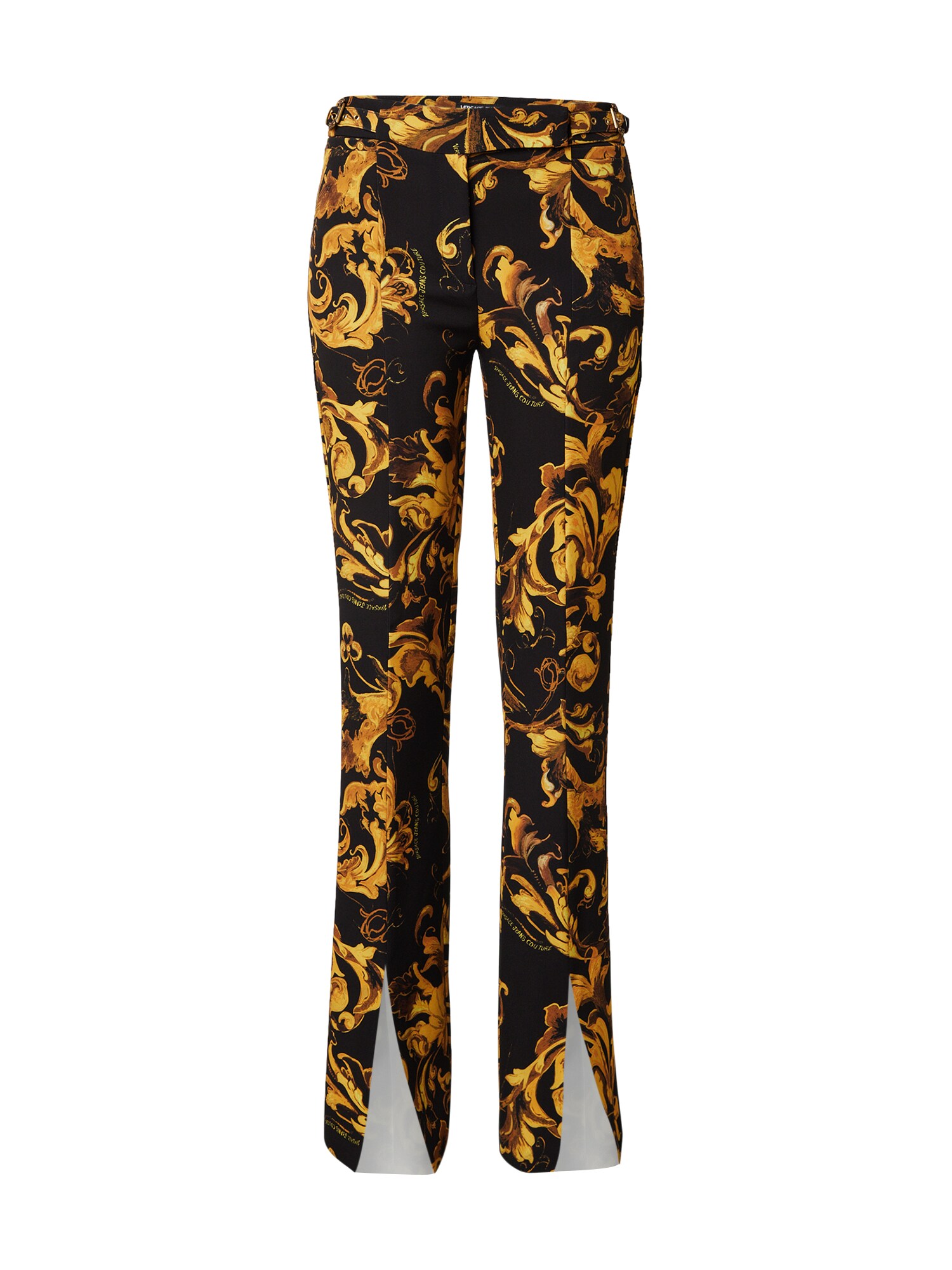Versace Jeans Couture Nohavice tmavohnedá / horčicová / čierna