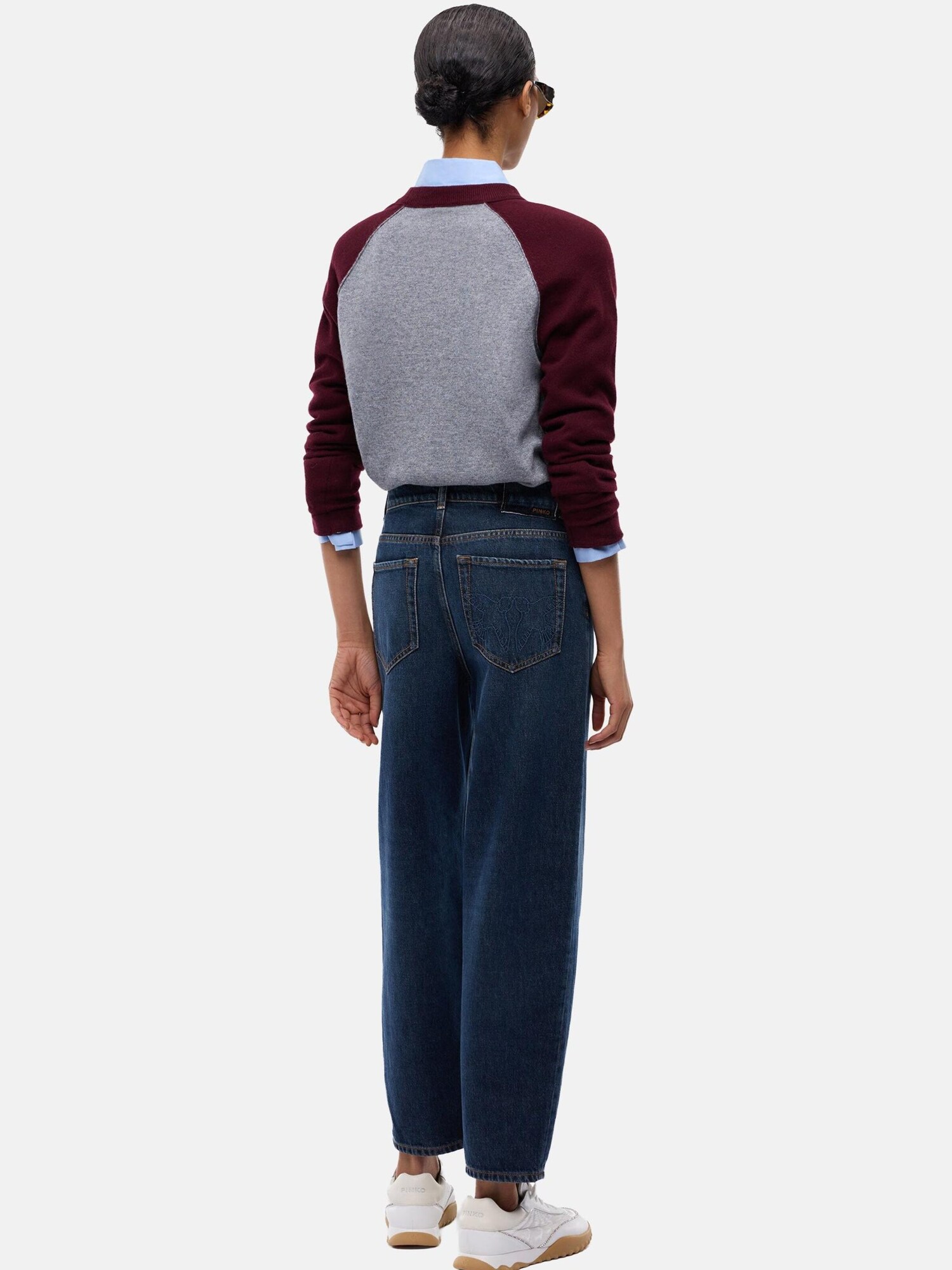 PINKO Vaquero 'PINKO ESTELLE EGG MEDIUM WASH BLUE DENIM PANTALONE'  azul denim – imagen 4
