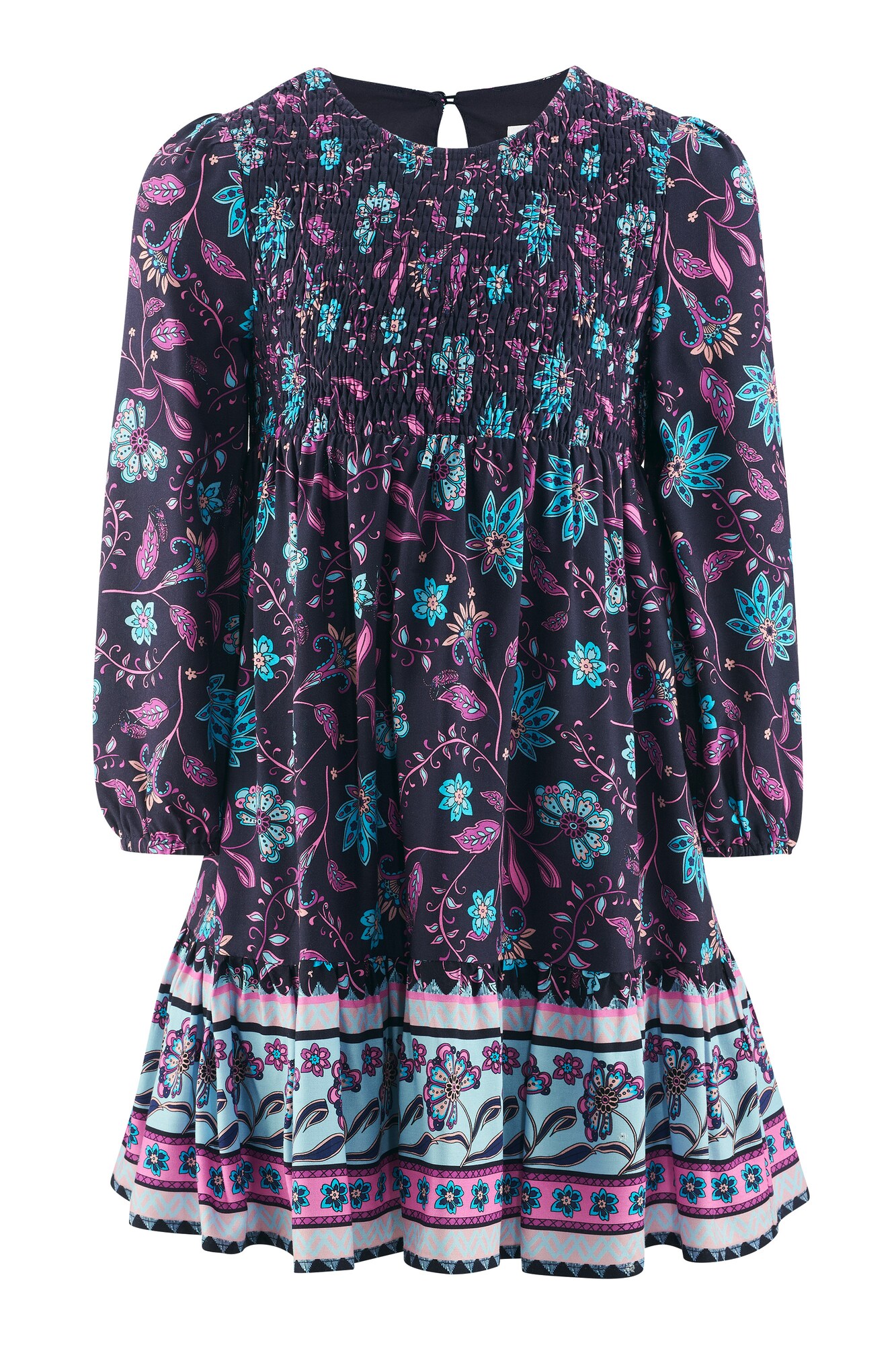 happy girls Rochie  albastru marin / azur / portocaliu piersică / roz