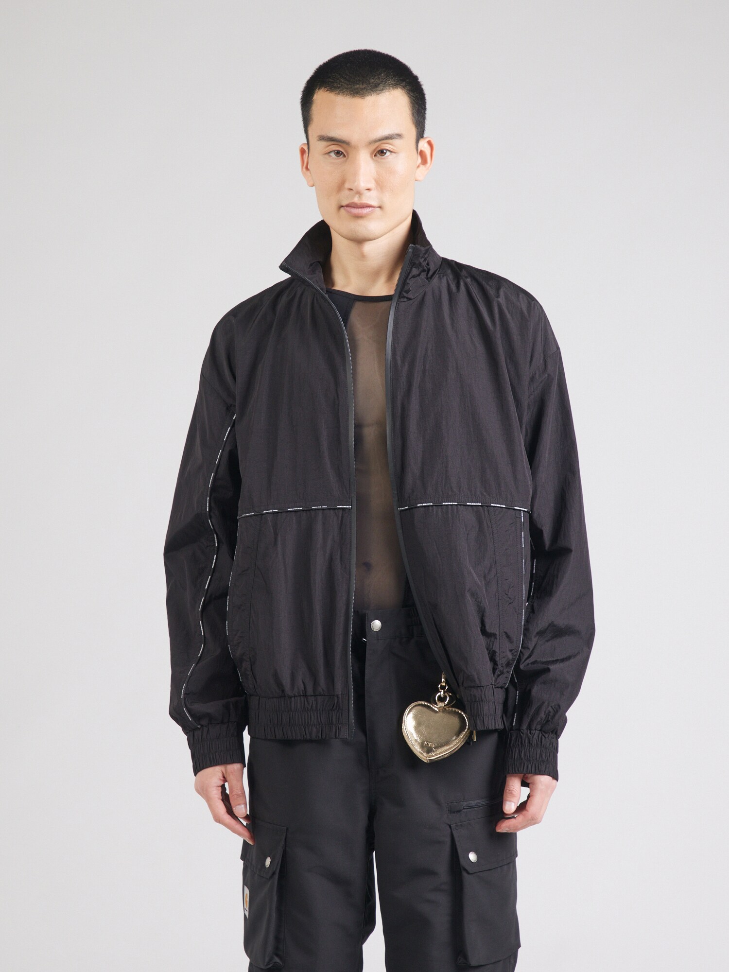Versace Jeans Couture Prechodná bunda čierna / biela (obrázok 3)