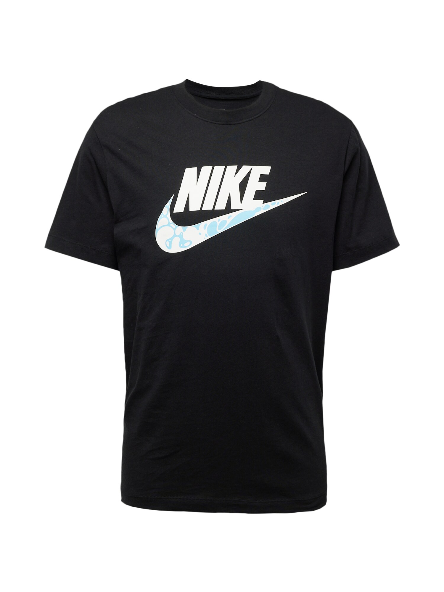 Nike Sportswear Marškinėliai šviesiai mėlyna / juoda / balta