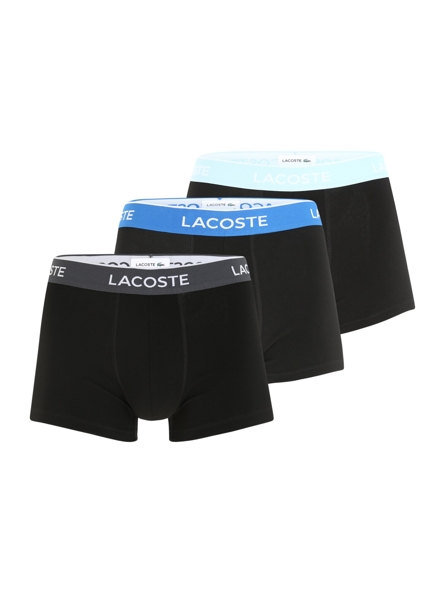 LACOSTE Boksarice 'Casualnoirs'  azur / nebeško modra / temno siva / črna