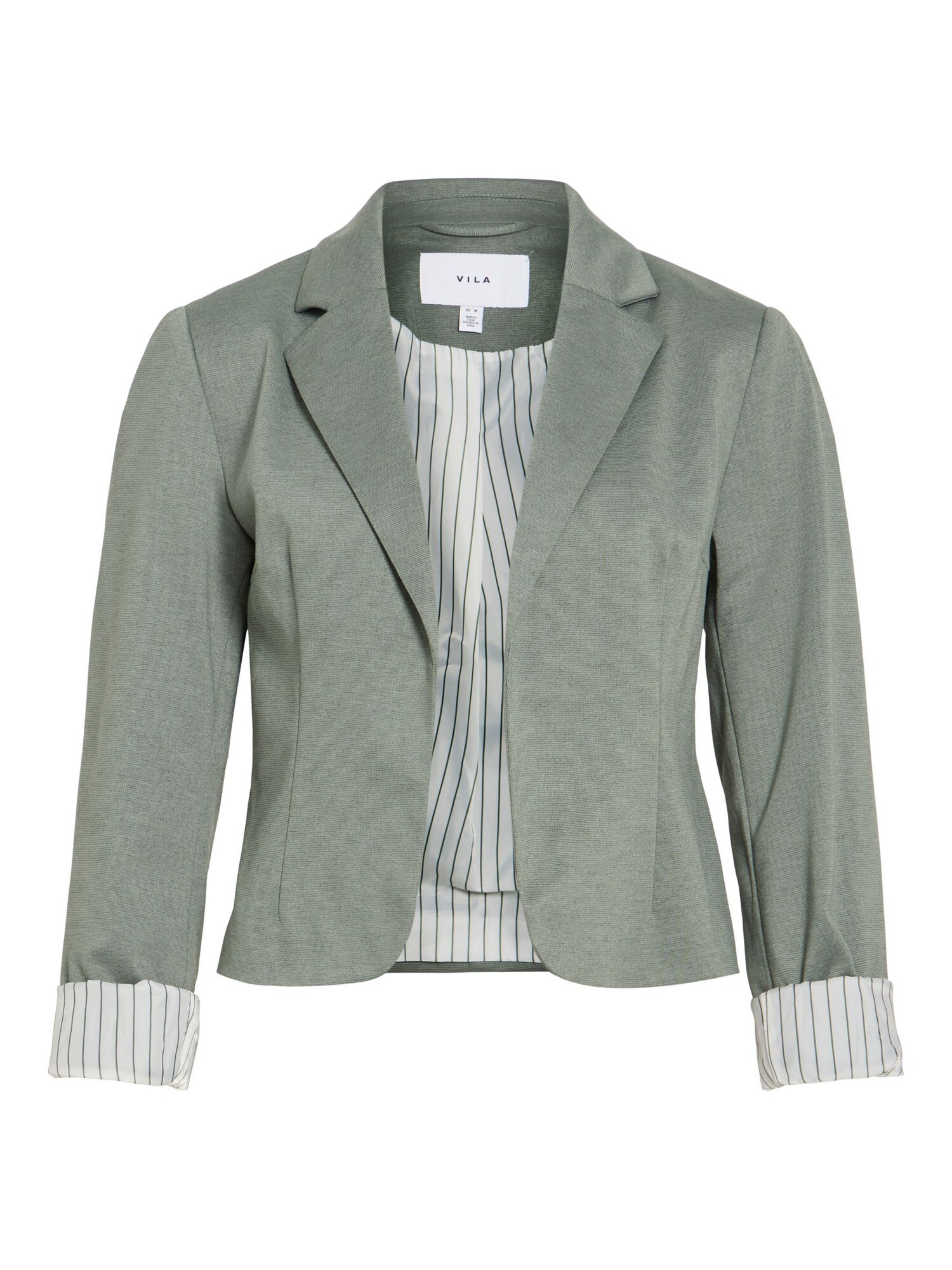 VILA Blazer 'VISAGA'  verde claro / blanco