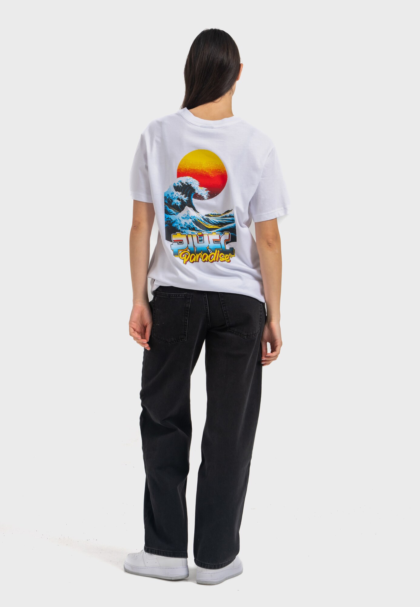 Thumbnail - Oldskull T-Shirt Retro Pixel Wave Logo Graphic