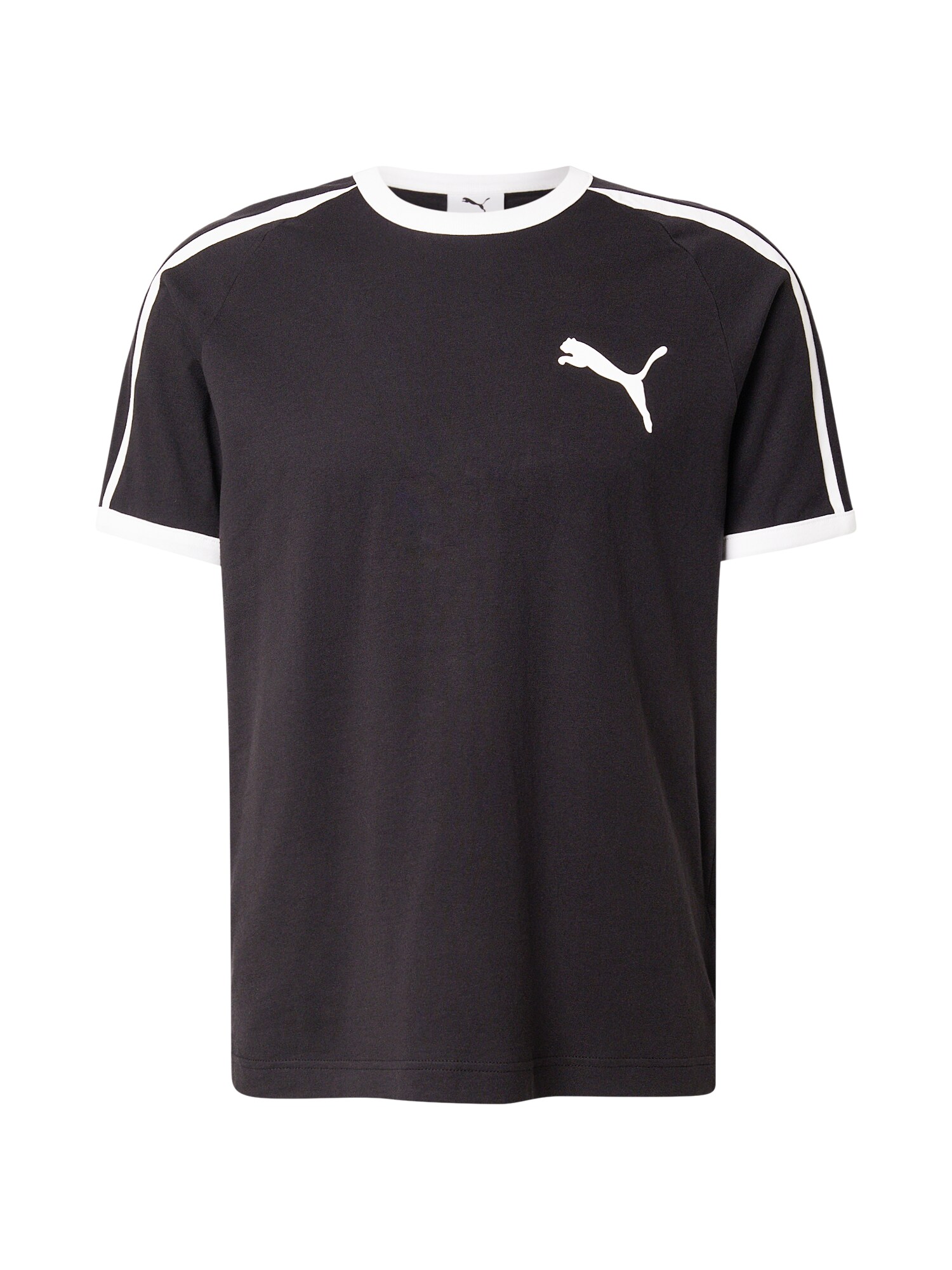 PUMA Tricou T7 Big Cat Ringer  negru / alb