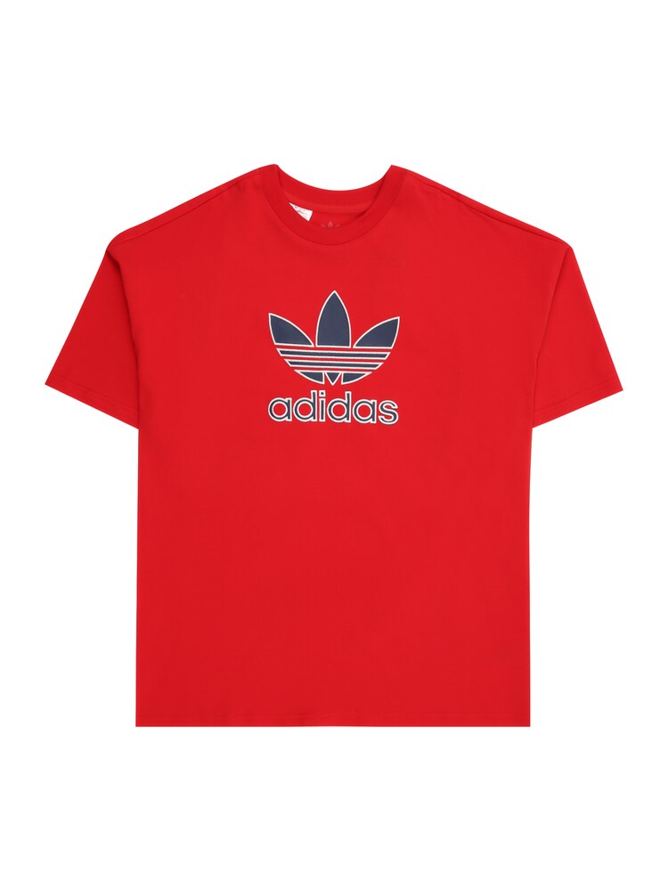 ADIDAS ORIGINALS T-Shirt 'Trefoil' Jungen Größe 164 navy / rot / weiß