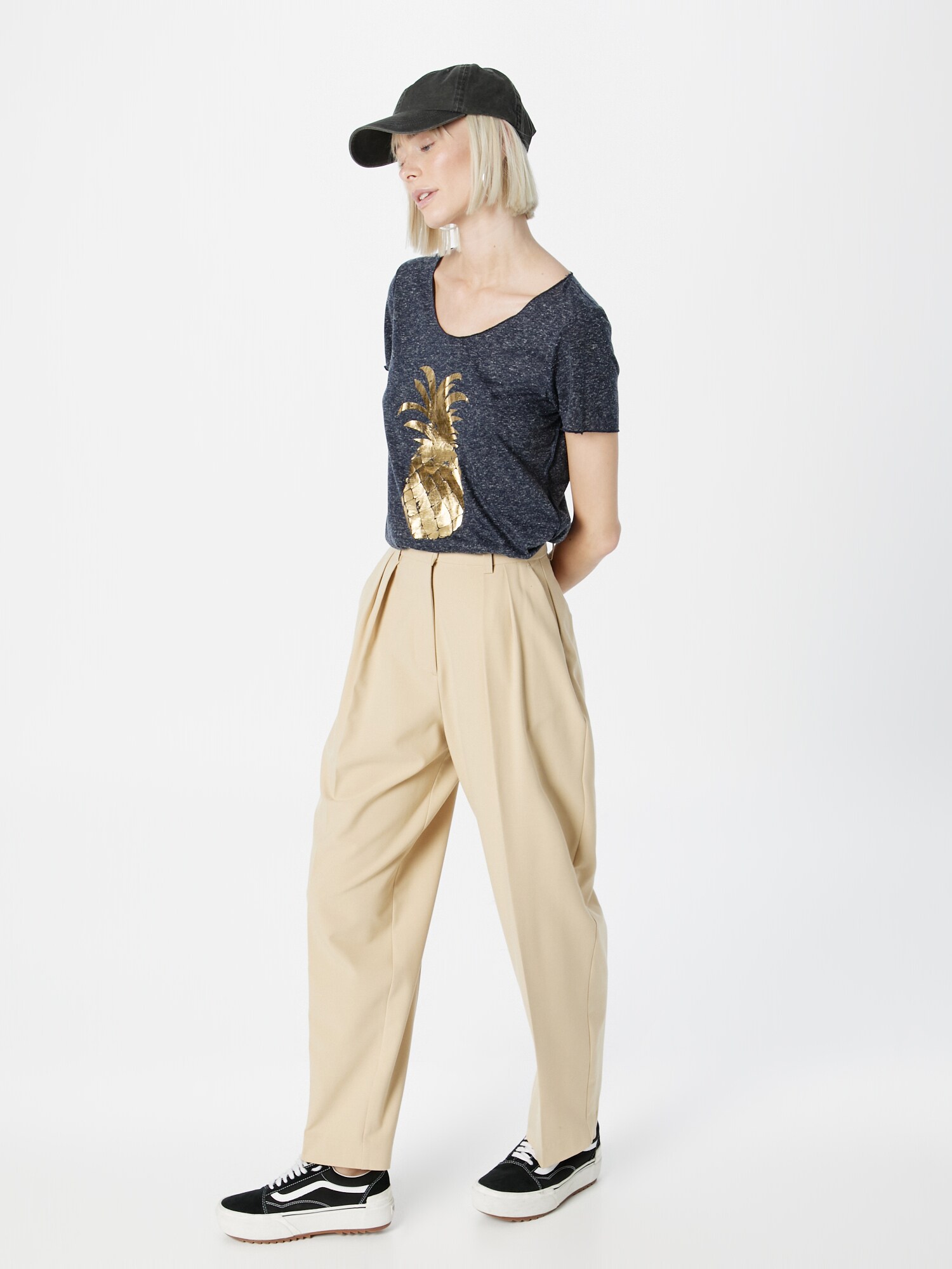 VERO MODA Tričko 'LUA' námornícka modrá / zlatá (obrázok 4)