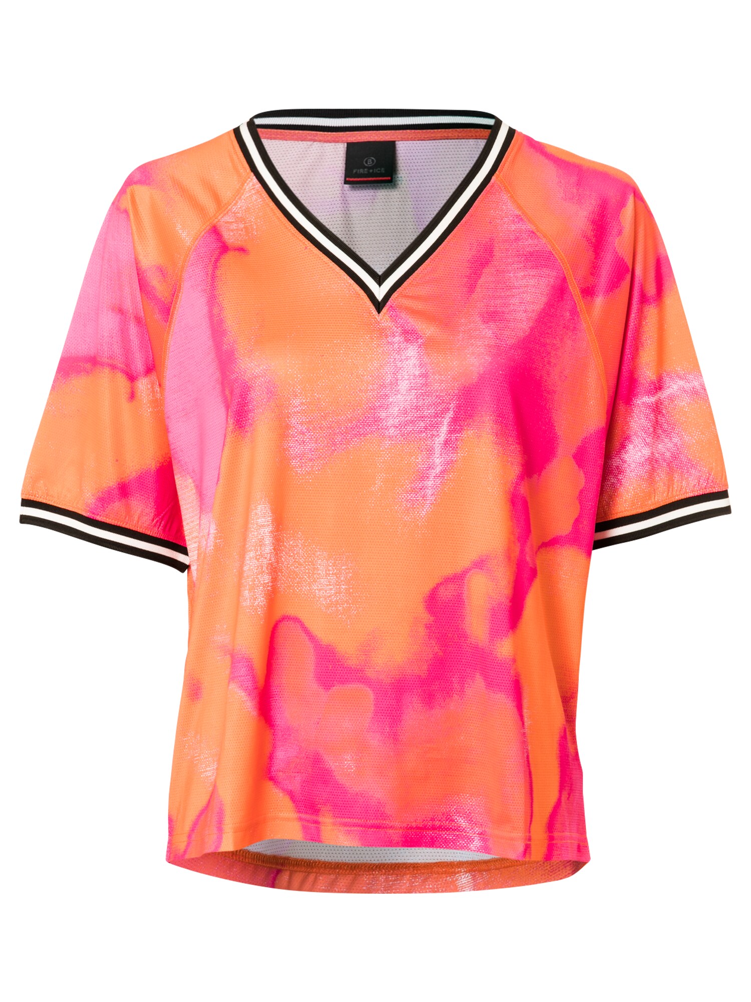 Bogner Fire + Ice Sporta krekls 'DINA' rozā / oranžsarkans / melns / balts