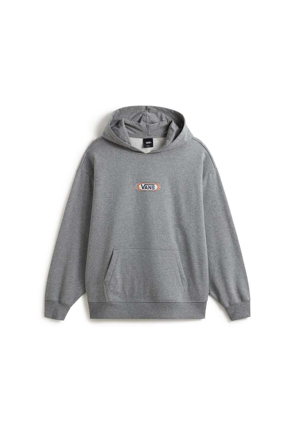 Sweatshirt gråmelerad / ljusgrön / orange