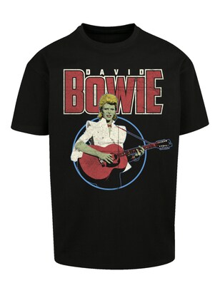 F4NT4STIC Shirt ‘David Bowie Acoustic Bootleg’ Gemengde kleuren / Zwart