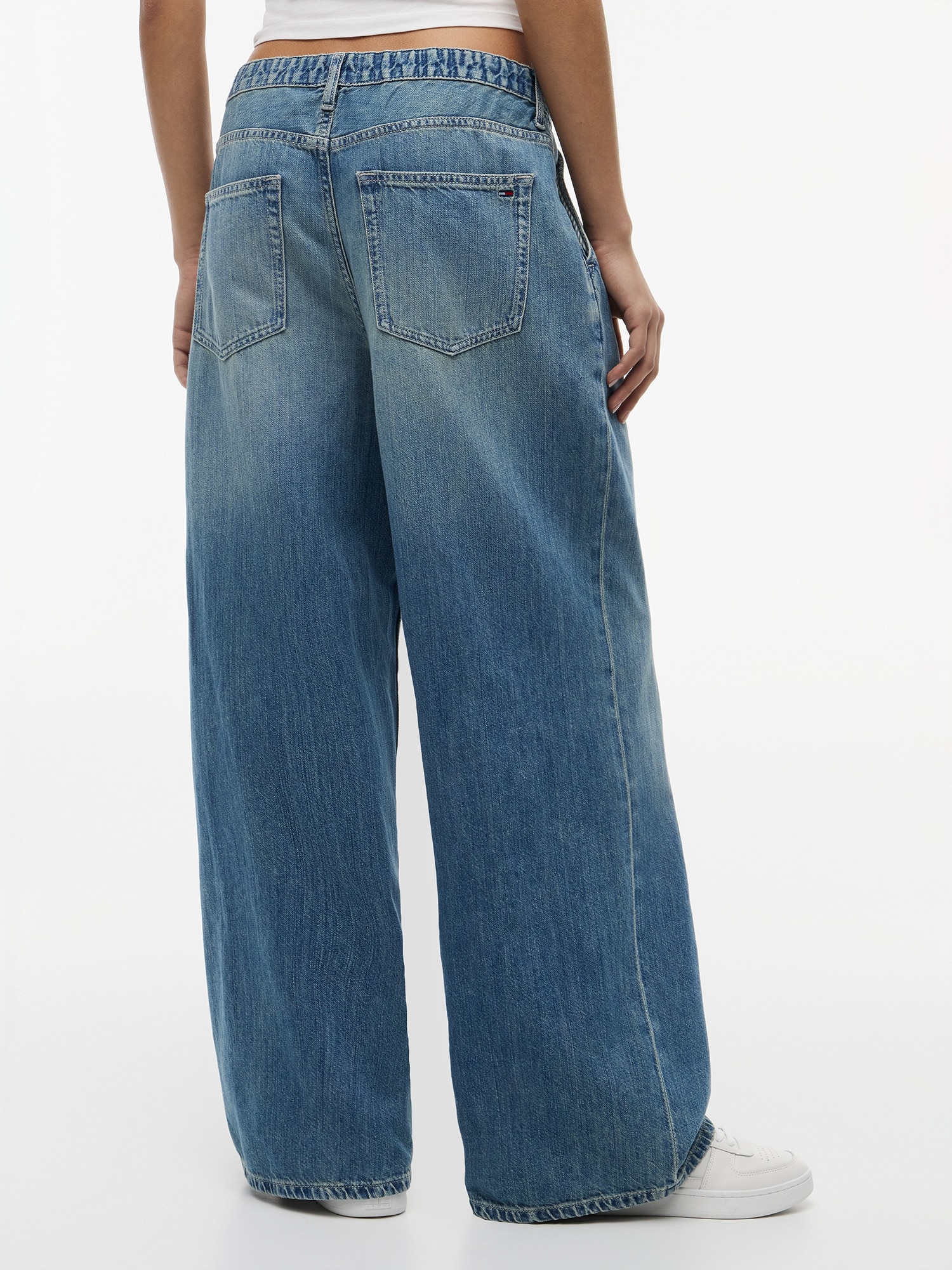 Tommy Jeans Pantalón vaquero plisado 'Drawstring Loose Wide Leg With' azul denim – imagen 3