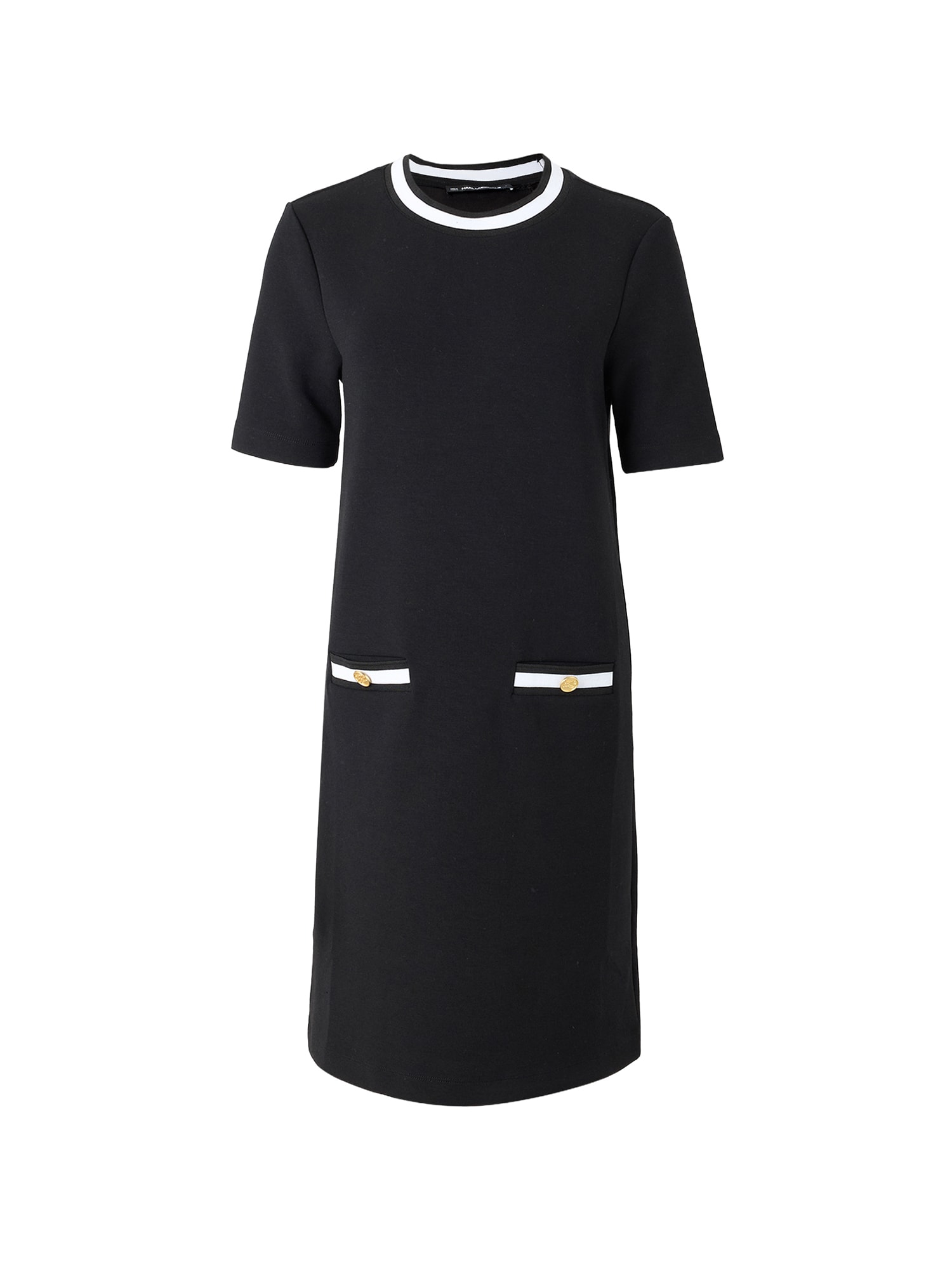 Karl Lagerfeld Rochie Essential  negru / alb