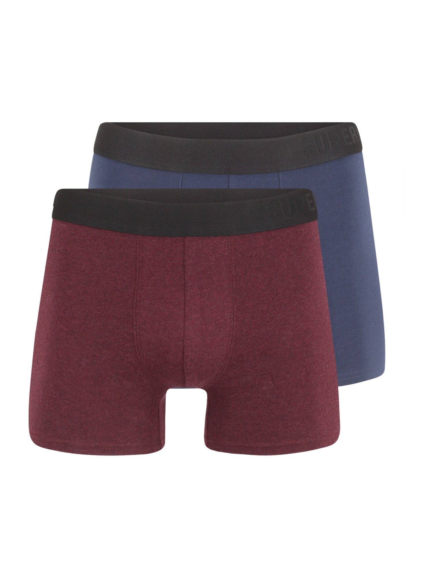 Superdry Boxer trumpikės tamsiai mėlyna / rubinų raudona / juoda