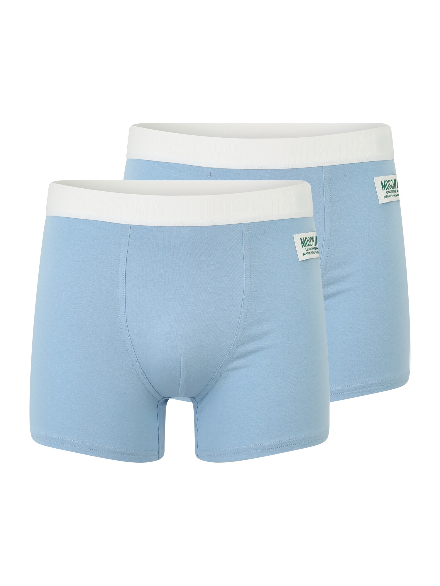 Moschino Underwear Boxer trumpikės šviesiai mėlyna / balta