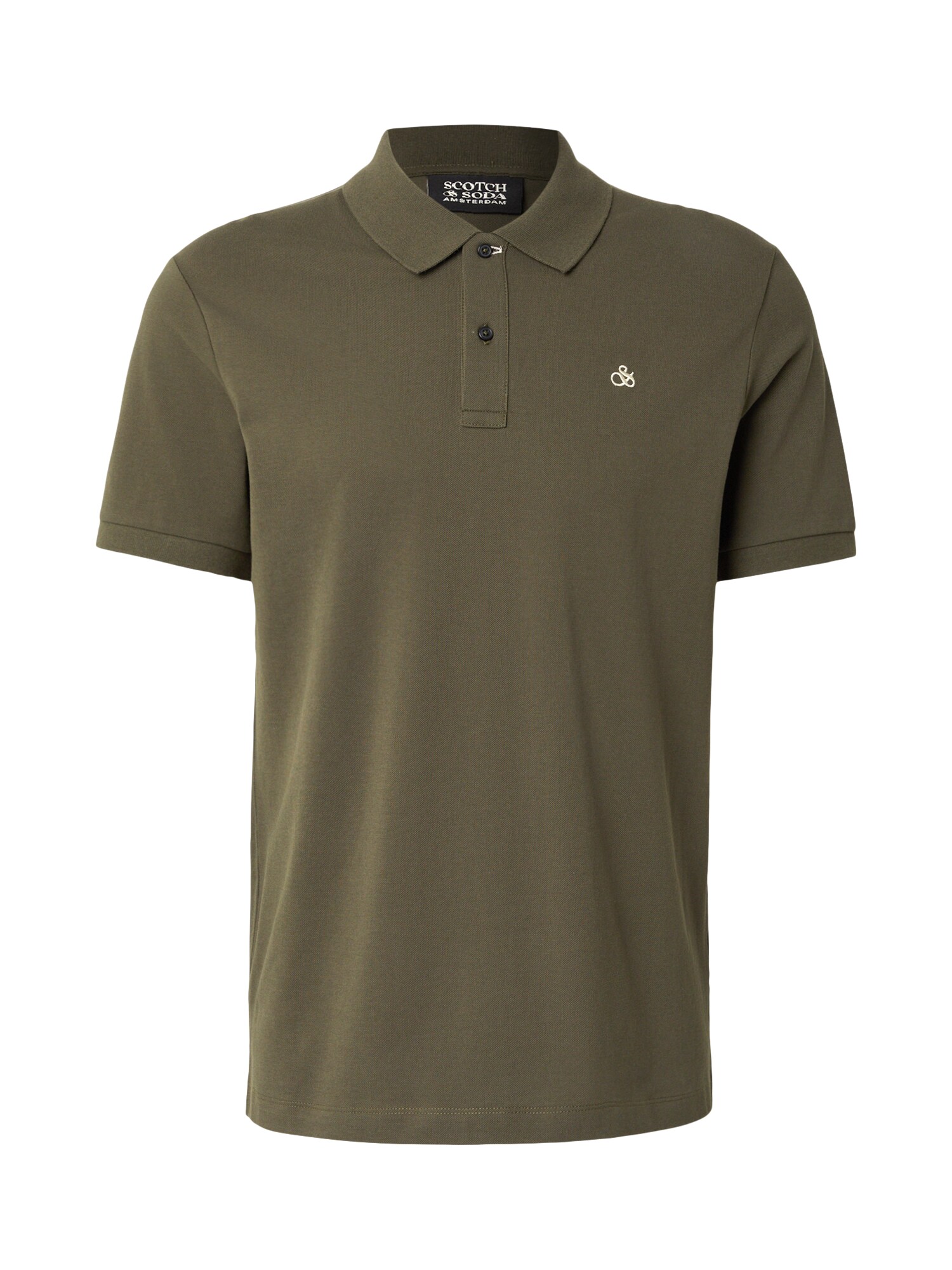 SCOTCH & SODA Tricou Seasonal Core crem / oliv