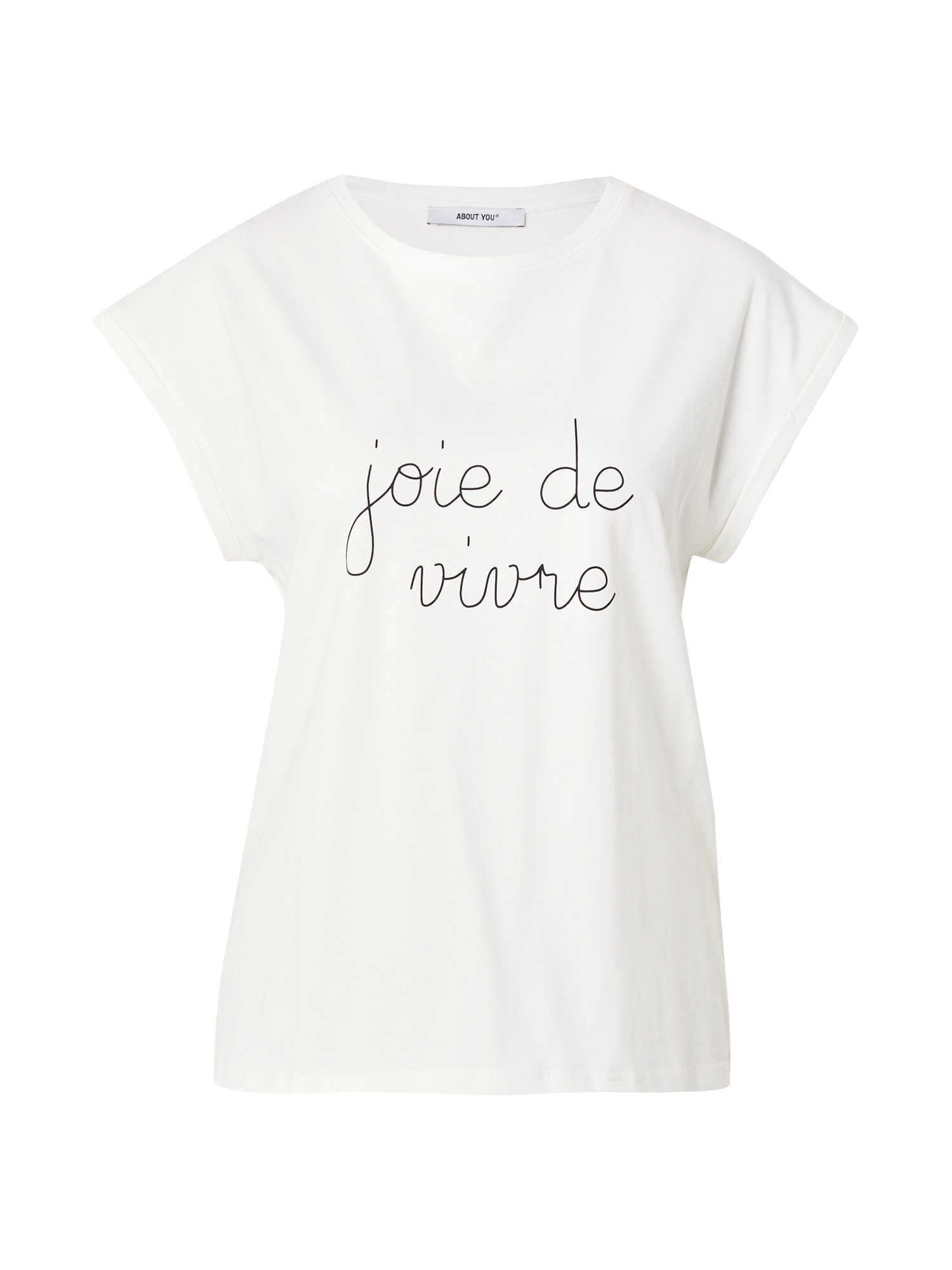 ABOUT YOU Tricou Valeria  negru / alb