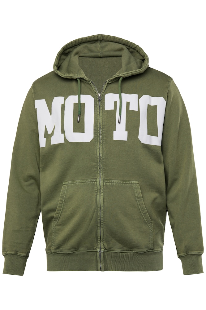 JP1880 Sweatjacke Herren Größe 5XL oliv / naturweiß
