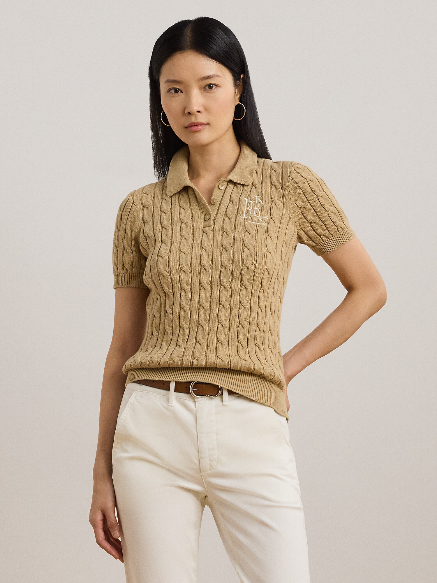 Lauren Ralph Lauren Petite Pulóver 'NATRISSA'  khaki termék 2. képe