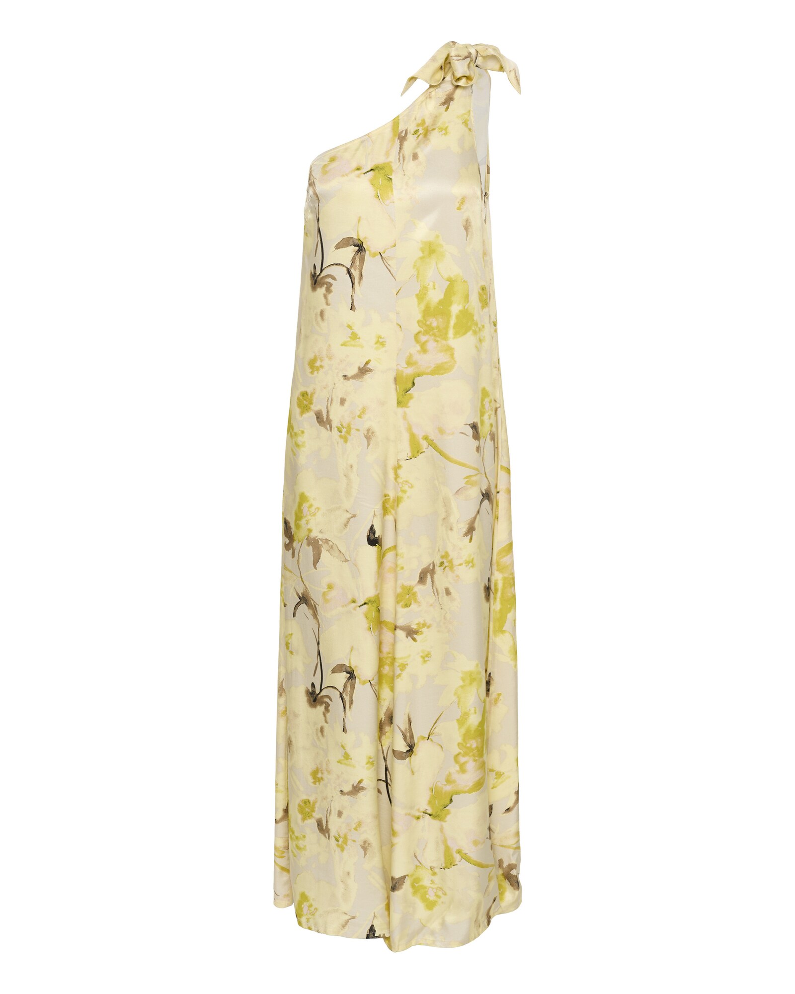 SOAKED IN LUXURY Vestido 'Becca' marfil / marrón / verde hierba / verde claro